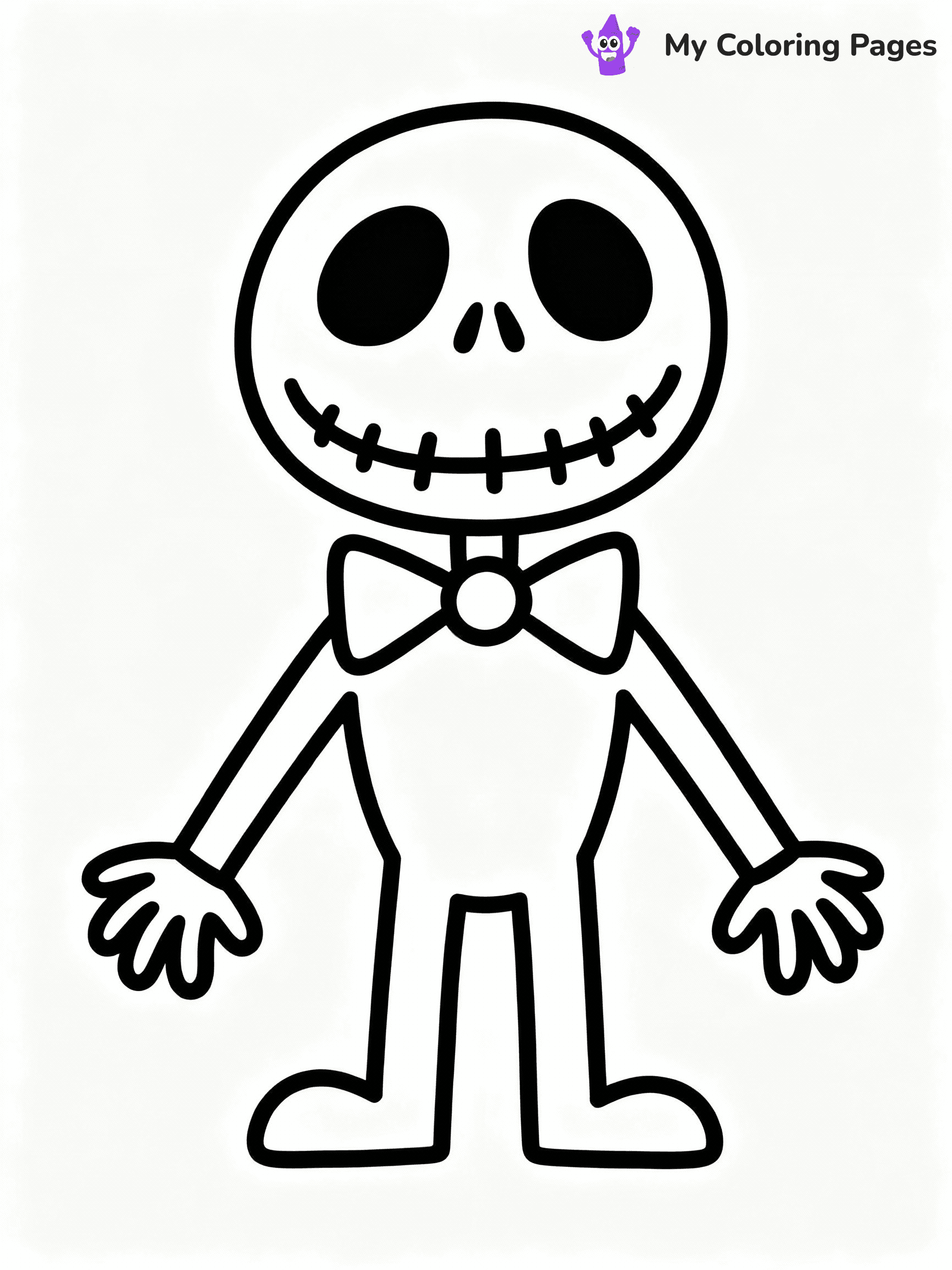 ⚠️ CRITICAL REQUIREMENT - ABSOLUTE BLACK AND WHITE ONLY ⚠️
This MUST be a BLACK AND WHITE line drawing ONLY. NO COLORS whatsoever.
- ONLY pure black lines (#000000) on pure white background (#FFFFFF)
- ABSOLUTELY NO colors, NO shading, NO gradients, NO grayscale
- If there are ANY colors in the output, the image is REJECTED
- This is a COLORING PAGE - meant to be COLORED IN by children
- The output must be UNCOLORED line art ready for coloring
⚠️ SUBJECT TO DRAW: Jack Skellington
(REMEMBER: Output must be BLACK AND WHITE line art only, NOT colored!)
# COLORING PAGE: BLACK OUTLINES ONLY - WHITE BACKGROUND MANDATORY
Create a **coloring book page** using EXACTLY two values: black lines, white space.
## NON-NEGOTIABLE BINARY RULES
- **ONLY #000000 (black) and #FFFFFF (white)** - NO other values exist
- **EVERY PIXEL = BLACK OR WHITE** - no gray/shading/antialiasing
- **WHITE BACKGROUND MANDATORY** - entire canvas stays white
- **ALL SHAPES HOLLOW** - everything is empty outlines waiting to be colored
- **FORBIDDEN:** fills, shading, gradients, patterns, textures, colors
- **NO SOLID REGIONS** - if it's not a thin line, it's wrong
## Universal Line Standards
- Black outlines ONLY - thin, uniform weight
- Every shape completely empty inside
- Closed contours suitable for coloring
- Simple flat illustration - zero depth/3D/realism
- **Style:** Whimsical Doodle Art Alley - rounded, friendly outlines (unless specified)
## Everything = Outline Only
- Characters/animals: hollow shapes
- Objects/clothing: empty contours
- Backgrounds/scenery: line work only
- Natural elements: outlined forms
- Dark/night areas: don't exist (use outlined symbols)
- Textures/patterns: convert to simple lines
## The Test
Can a child color EVERY white space with crayons? If any area is pre-filled/shaded/gray or colored in, it FAILS. Every shape must be waiting to receive color.
**FINAL OUTPUT**: Binary coloring page. Black lines define shapes. White spaces ready for coloring. Nothing else exists. No exceptions. Print-ready.
⚠️ FINAL REMINDER: Draw the subject "Jack Skellington" as BLACK AND WHITE line art. Zero colors in output.