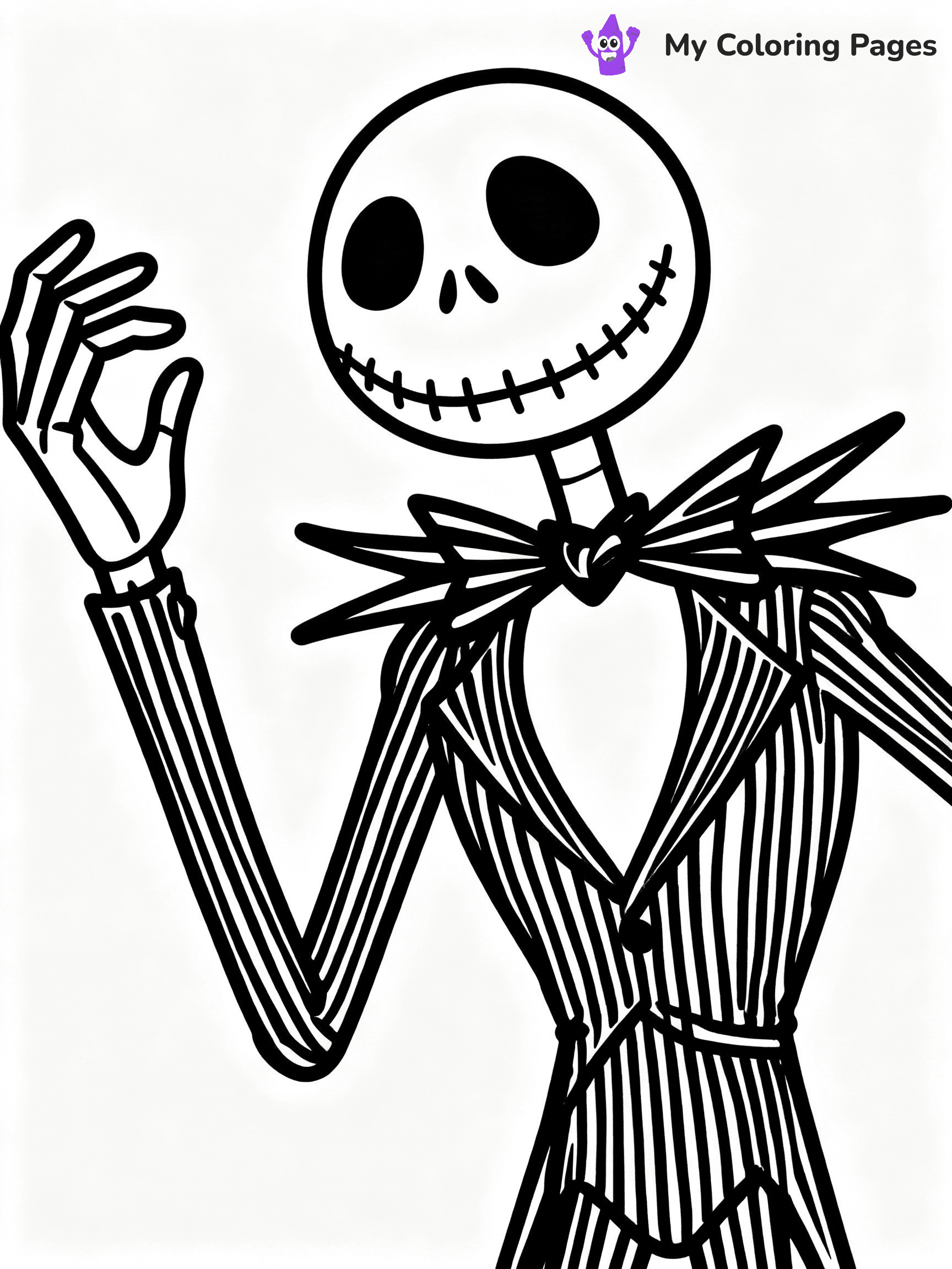 ⚠️ CRITICAL REQUIREMENT - ABSOLUTE BLACK AND WHITE ONLY ⚠️
This MUST be a BLACK AND WHITE line drawing ONLY. NO COLORS whatsoever.
- ONLY pure black lines (#000000) on pure white background (#FFFFFF)
- ABSOLUTELY NO colors, NO shading, NO gradients, NO grayscale
- If there are ANY colors in the output, the image is REJECTED
- This is a COLORING PAGE - meant to be COLORED IN by children
- The output must be UNCOLORED line art ready for coloring
⚠️ SUBJECT TO DRAW: Jack Skellington striking a pose
(REMEMBER: Output must be BLACK AND WHITE line art only, NOT colored!)
# COLORING PAGE: BLACK OUTLINES ONLY - WHITE BACKGROUND MANDATORY
Create a **coloring book page** using EXACTLY two values: black lines, white space.
## NON-NEGOTIABLE BINARY RULES
- **ONLY #000000 (black) and #FFFFFF (white)** - NO other values exist
- **EVERY PIXEL = BLACK OR WHITE** - no gray/shading/antialiasing
- **WHITE BACKGROUND MANDATORY** - entire canvas stays white
- **ALL SHAPES HOLLOW** - everything is empty outlines waiting to be colored
- **FORBIDDEN:** fills, shading, gradients, patterns, textures, colors
- **NO SOLID REGIONS** - if it's not a thin line, it's wrong
## Universal Line Standards
- Black outlines ONLY - thin, uniform weight
- Every shape completely empty inside
- Closed contours suitable for coloring
- Simple flat illustration - zero depth/3D/realism
- **Style:** Whimsical Doodle Art Alley - rounded, friendly outlines (unless specified)
## Everything = Outline Only
- Characters/animals: hollow shapes
- Objects/clothing: empty contours
- Backgrounds/scenery: line work only
- Natural elements: outlined forms
- Dark/night areas: don't exist (use outlined symbols)
- Textures/patterns: convert to simple lines
## The Test
Can a child color EVERY white space with crayons? If any area is pre-filled/shaded/gray or colored in, it FAILS. Every shape must be waiting to receive color.
**FINAL OUTPUT**: Binary coloring page. Black lines define shapes. White spaces ready for coloring. Nothing else exists. No exceptions. Print-ready.
⚠️ FINAL REMINDER: Draw the subject "Jack Skellington striking a pose" as BLACK AND WHITE line art. Zero colors in output.