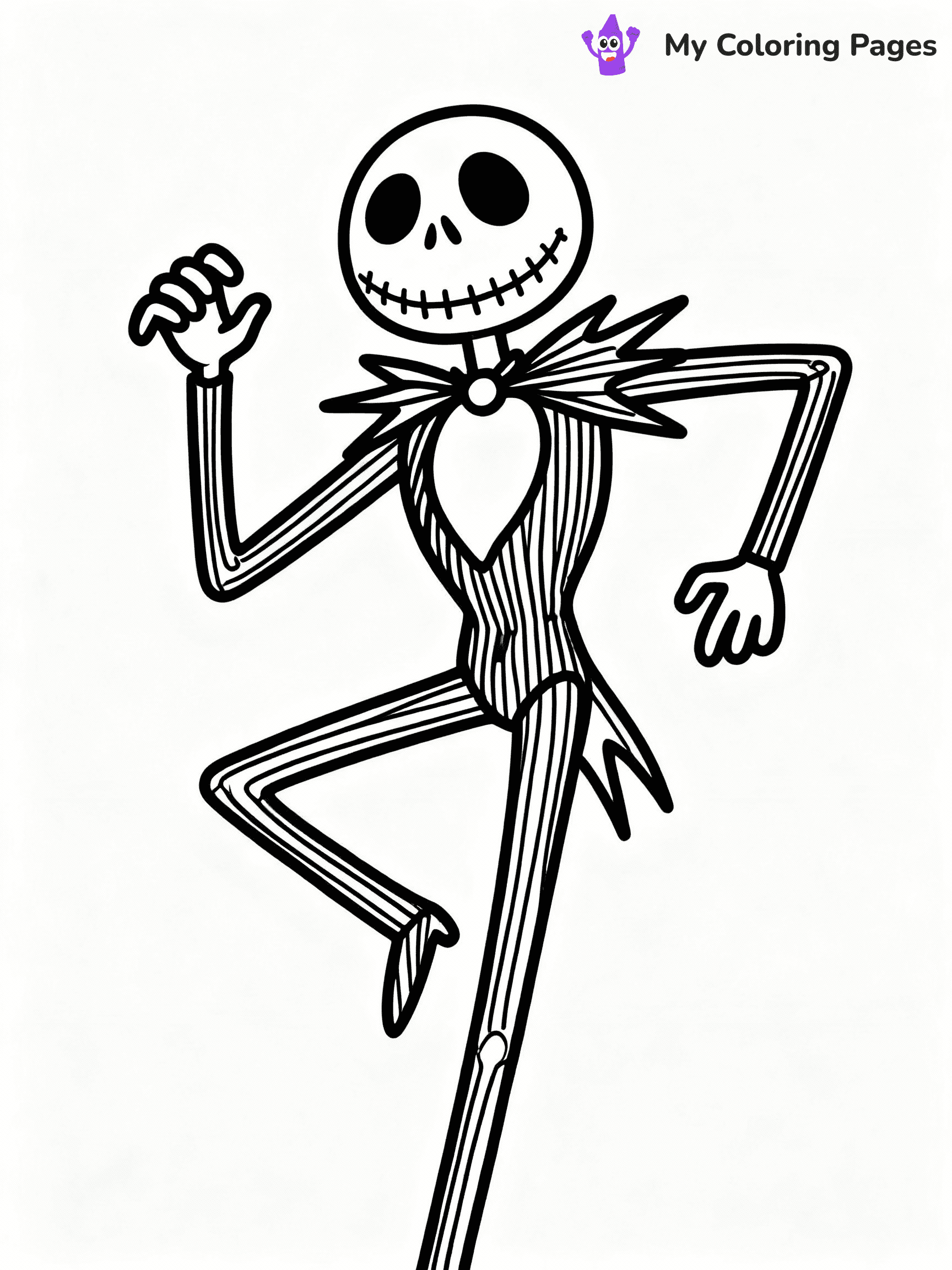 ⚠️ CRITICAL REQUIREMENT - ABSOLUTE BLACK AND WHITE ONLY ⚠️
This MUST be a BLACK AND WHITE line drawing ONLY. NO COLORS whatsoever.
- ONLY pure black lines (#000000) on pure white background (#FFFFFF)
- ABSOLUTELY NO colors, NO shading, NO gradients, NO grayscale
- If there are ANY colors in the output, the image is REJECTED
- This is a COLORING PAGE - meant to be COLORED IN by children
- The output must be UNCOLORED line art ready for coloring
⚠️ SUBJECT TO DRAW: Jack Skellington striking a pose
(REMEMBER: Output must be BLACK AND WHITE line art only, NOT colored!)
# COLORING PAGE: BLACK OUTLINES ONLY - WHITE BACKGROUND MANDATORY
Create a **coloring book page** using EXACTLY two values: black lines, white space.
## NON-NEGOTIABLE BINARY RULES
- **ONLY #000000 (black) and #FFFFFF (white)** - NO other values exist
- **EVERY PIXEL = BLACK OR WHITE** - no gray/shading/antialiasing
- **WHITE BACKGROUND MANDATORY** - entire canvas stays white
- **ALL SHAPES HOLLOW** - everything is empty outlines waiting to be colored
- **FORBIDDEN:** fills, shading, gradients, patterns, textures, colors
- **NO SOLID REGIONS** - if it's not a thin line, it's wrong
## Universal Line Standards
- Black outlines ONLY - thin, uniform weight
- Every shape completely empty inside
- Closed contours suitable for coloring
- Simple flat illustration - zero depth/3D/realism
- **Style:** Whimsical Doodle Art Alley - rounded, friendly outlines (unless specified)
## Everything = Outline Only
- Characters/animals: hollow shapes
- Objects/clothing: empty contours
- Backgrounds/scenery: line work only
- Natural elements: outlined forms
- Dark/night areas: don't exist (use outlined symbols)
- Textures/patterns: convert to simple lines
## The Test
Can a child color EVERY white space with crayons? If any area is pre-filled/shaded/gray or colored in, it FAILS. Every shape must be waiting to receive color.
**FINAL OUTPUT**: Binary coloring page. Black lines define shapes. White spaces ready for coloring. Nothing else exists. No exceptions. Print-ready.
⚠️ FINAL REMINDER: Draw the subject "Jack Skellington striking a pose" as BLACK AND WHITE line art. Zero colors in output.