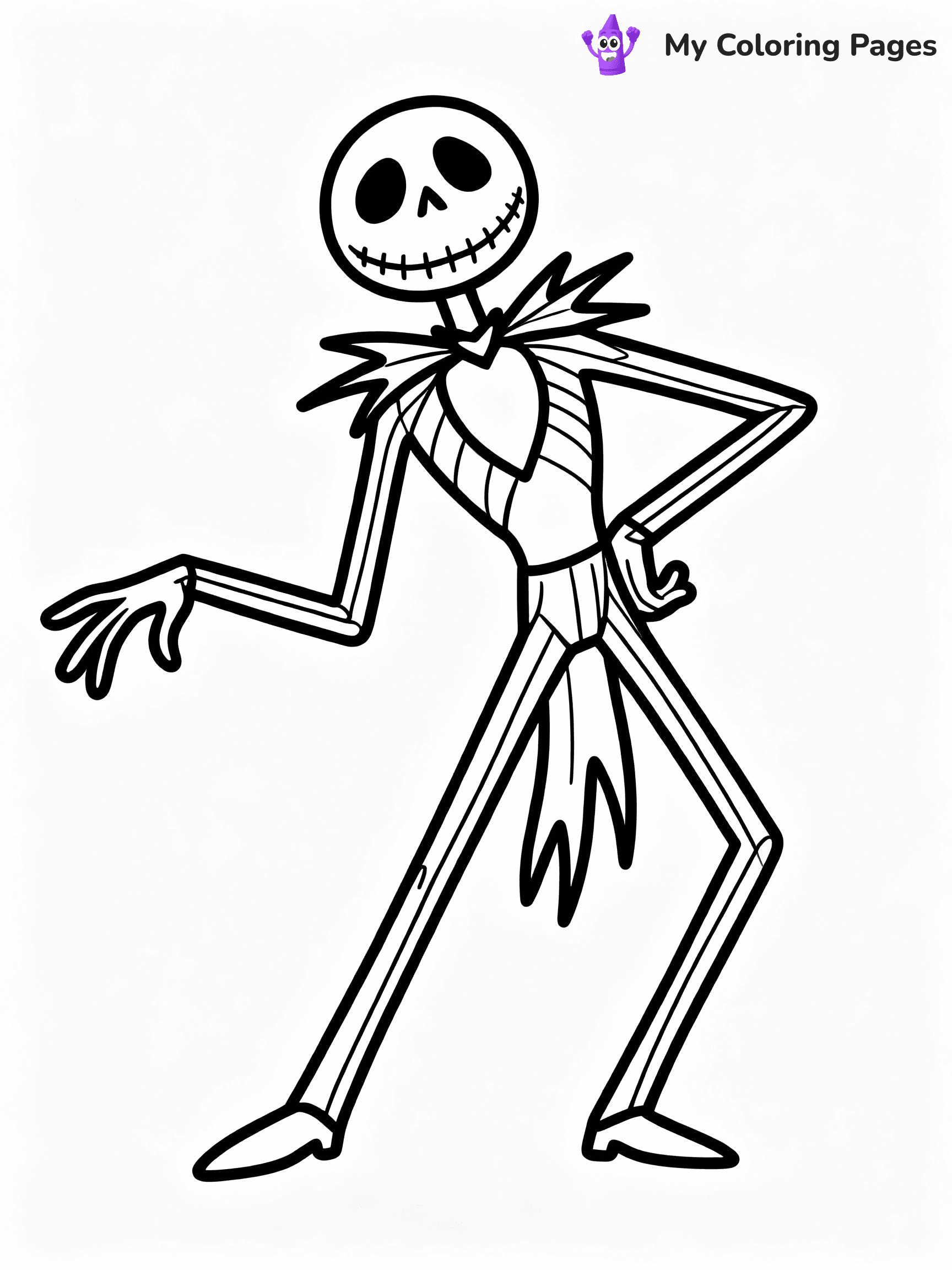 ⚠️ CRITICAL REQUIREMENT - ABSOLUTE BLACK AND WHITE ONLY ⚠️
This MUST be a BLACK AND WHITE line drawing ONLY. NO COLORS whatsoever.
- ONLY pure black lines (#000000) on pure white background (#FFFFFF)
- ABSOLUTELY NO colors, NO shading, NO gradients, NO grayscale
- If there are ANY colors in the output, the image is REJECTED
- This is a COLORING PAGE - meant to be COLORED IN by children
- The output must be UNCOLORED line art ready for coloring
⚠️ SUBJECT TO DRAW: Jack Skellington striking a pose
(REMEMBER: Output must be BLACK AND WHITE line art only, NOT colored!)
# COLORING PAGE: BLACK OUTLINES ONLY - WHITE BACKGROUND MANDATORY
Create a **coloring book page** using EXACTLY two values: black lines, white space.
## NON-NEGOTIABLE BINARY RULES
- **ONLY #000000 (black) and #FFFFFF (white)** - NO other values exist
- **EVERY PIXEL = BLACK OR WHITE** - no gray/shading/antialiasing
- **WHITE BACKGROUND MANDATORY** - entire canvas stays white
- **ALL SHAPES HOLLOW** - everything is empty outlines waiting to be colored
- **FORBIDDEN:** fills, shading, gradients, patterns, textures, colors
- **NO SOLID REGIONS** - if it's not a thin line, it's wrong
## Universal Line Standards
- Black outlines ONLY - thin, uniform weight
- Every shape completely empty inside
- Closed contours suitable for coloring
- Simple flat illustration - zero depth/3D/realism
- **Style:** Whimsical Doodle Art Alley - rounded, friendly outlines (unless specified)
## Everything = Outline Only
- Characters/animals: hollow shapes
- Objects/clothing: empty contours
- Backgrounds/scenery: line work only
- Natural elements: outlined forms
- Dark/night areas: don't exist (use outlined symbols)
- Textures/patterns: convert to simple lines
## The Test
Can a child color EVERY white space with crayons? If any area is pre-filled/shaded/gray or colored in, it FAILS. Every shape must be waiting to receive color.
**FINAL OUTPUT**: Binary coloring page. Black lines define shapes. White spaces ready for coloring. Nothing else exists. No exceptions. Print-ready.
⚠️ FINAL REMINDER: Draw the subject "Jack Skellington striking a pose" as BLACK AND WHITE line art. Zero colors in output.