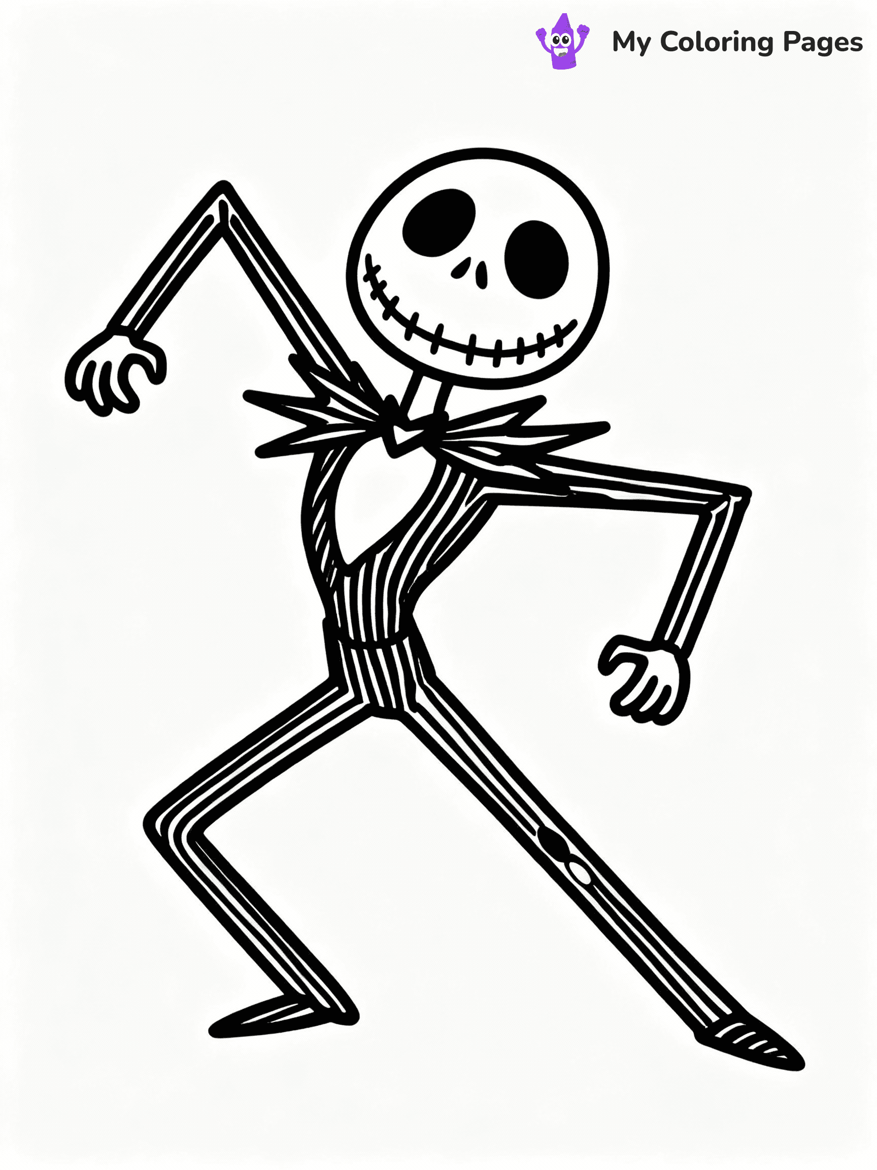 ⚠️ CRITICAL REQUIREMENT - ABSOLUTE BLACK AND WHITE ONLY ⚠️
This MUST be a BLACK AND WHITE line drawing ONLY. NO COLORS whatsoever.
- ONLY pure black lines (#000000) on pure white background (#FFFFFF)
- ABSOLUTELY NO colors, NO shading, NO gradients, NO grayscale
- If there are ANY colors in the output, the image is REJECTED
- This is a COLORING PAGE - meant to be COLORED IN by children
- The output must be UNCOLORED line art ready for coloring
⚠️ SUBJECT TO DRAW: Jack Skellington striking a pose
(REMEMBER: Output must be BLACK AND WHITE line art only, NOT colored!)
# COLORING PAGE: BLACK OUTLINES ONLY - WHITE BACKGROUND MANDATORY
Create a **coloring book page** using EXACTLY two values: black lines, white space.
## NON-NEGOTIABLE BINARY RULES
- **ONLY #000000 (black) and #FFFFFF (white)** - NO other values exist
- **EVERY PIXEL = BLACK OR WHITE** - no gray/shading/antialiasing
- **WHITE BACKGROUND MANDATORY** - entire canvas stays white
- **ALL SHAPES HOLLOW** - everything is empty outlines waiting to be colored
- **FORBIDDEN:** fills, shading, gradients, patterns, textures, colors
- **NO SOLID REGIONS** - if it's not a thin line, it's wrong
## Universal Line Standards
- Black outlines ONLY - thin, uniform weight
- Every shape completely empty inside
- Closed contours suitable for coloring
- Simple flat illustration - zero depth/3D/realism
- **Style:** Whimsical Doodle Art Alley - rounded, friendly outlines (unless specified)
## Everything = Outline Only
- Characters/animals: hollow shapes
- Objects/clothing: empty contours
- Backgrounds/scenery: line work only
- Natural elements: outlined forms
- Dark/night areas: don't exist (use outlined symbols)
- Textures/patterns: convert to simple lines
## The Test
Can a child color EVERY white space with crayons? If any area is pre-filled/shaded/gray or colored in, it FAILS. Every shape must be waiting to receive color.
**FINAL OUTPUT**: Binary coloring page. Black lines define shapes. White spaces ready for coloring. Nothing else exists. No exceptions. Print-ready.
⚠️ FINAL REMINDER: Draw the subject "Jack Skellington striking a pose" as BLACK AND WHITE line art. Zero colors in output.