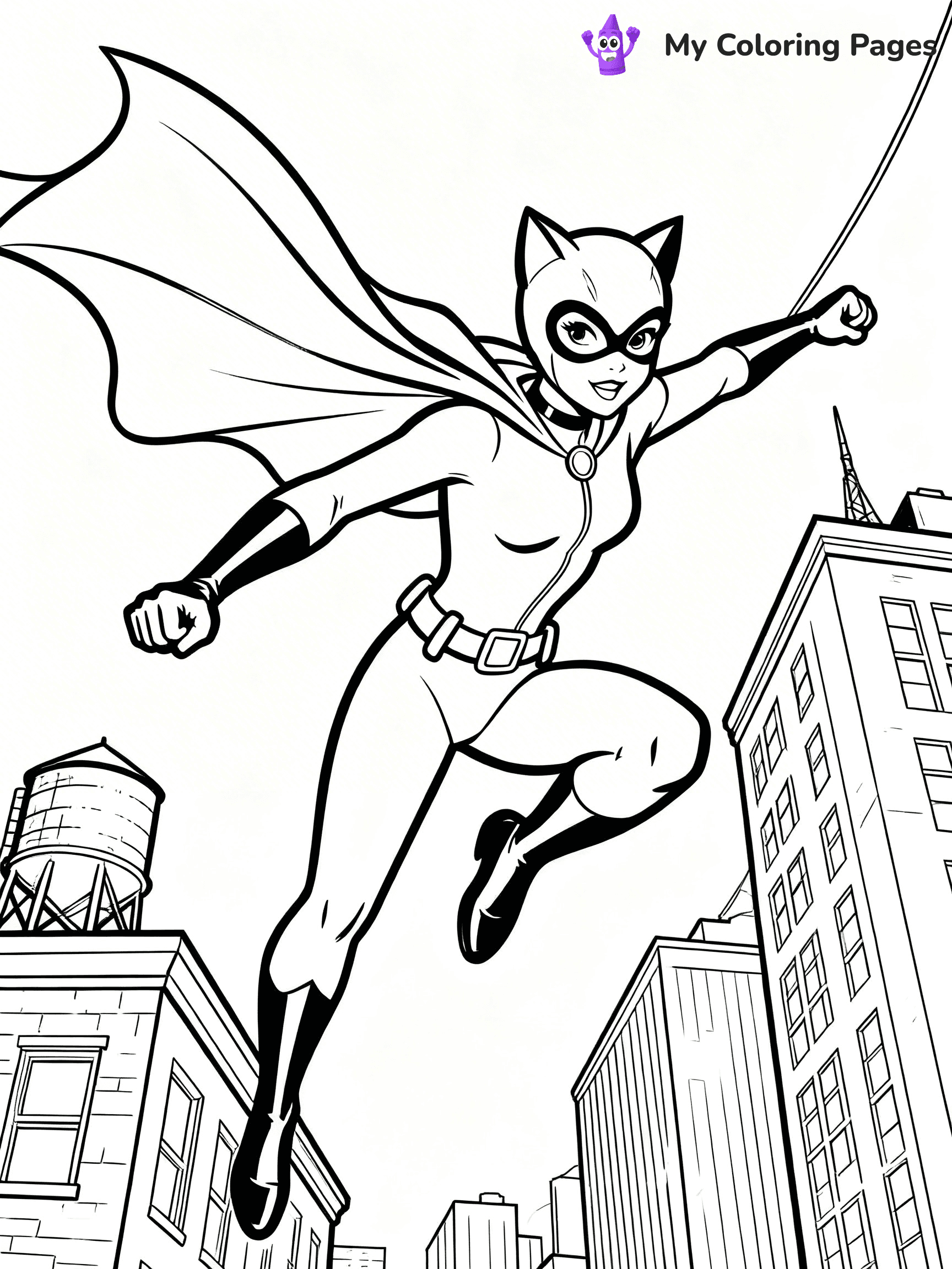 Catwoman Coloring Pages - 1