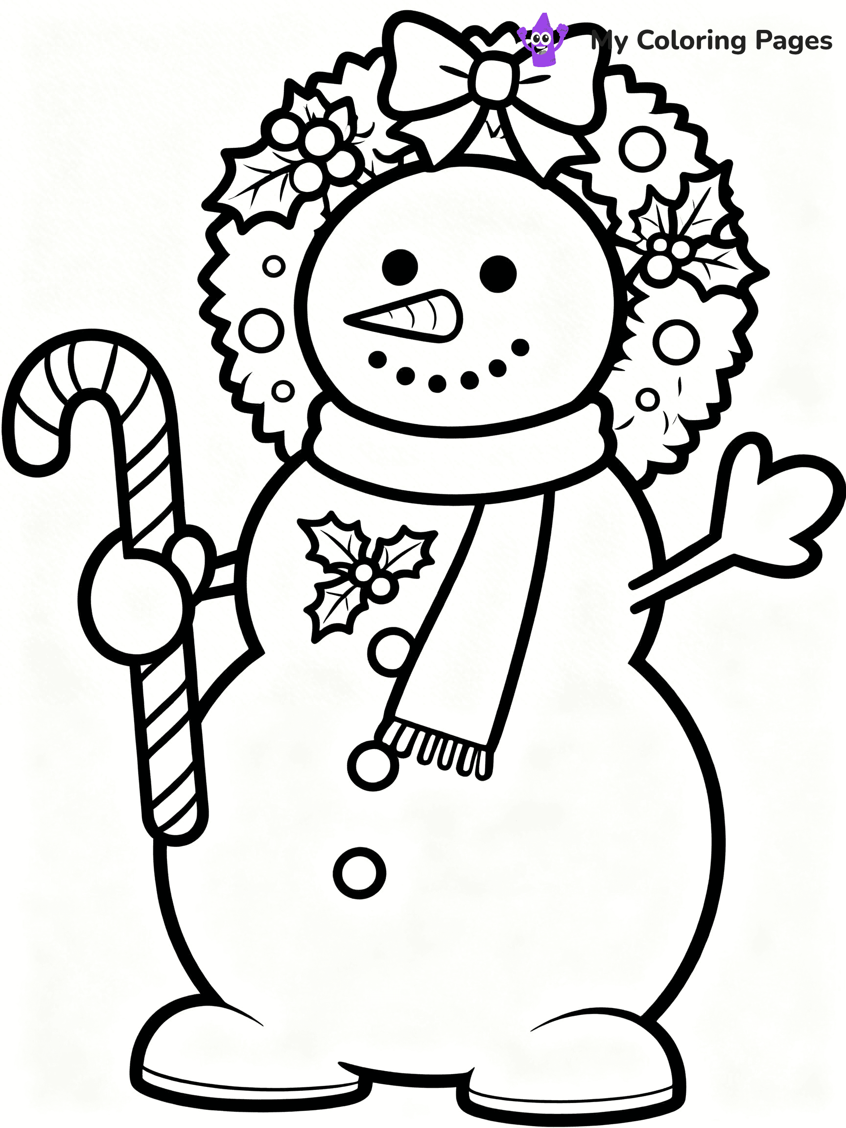 Christmas Wreath Coloring Pages - 36