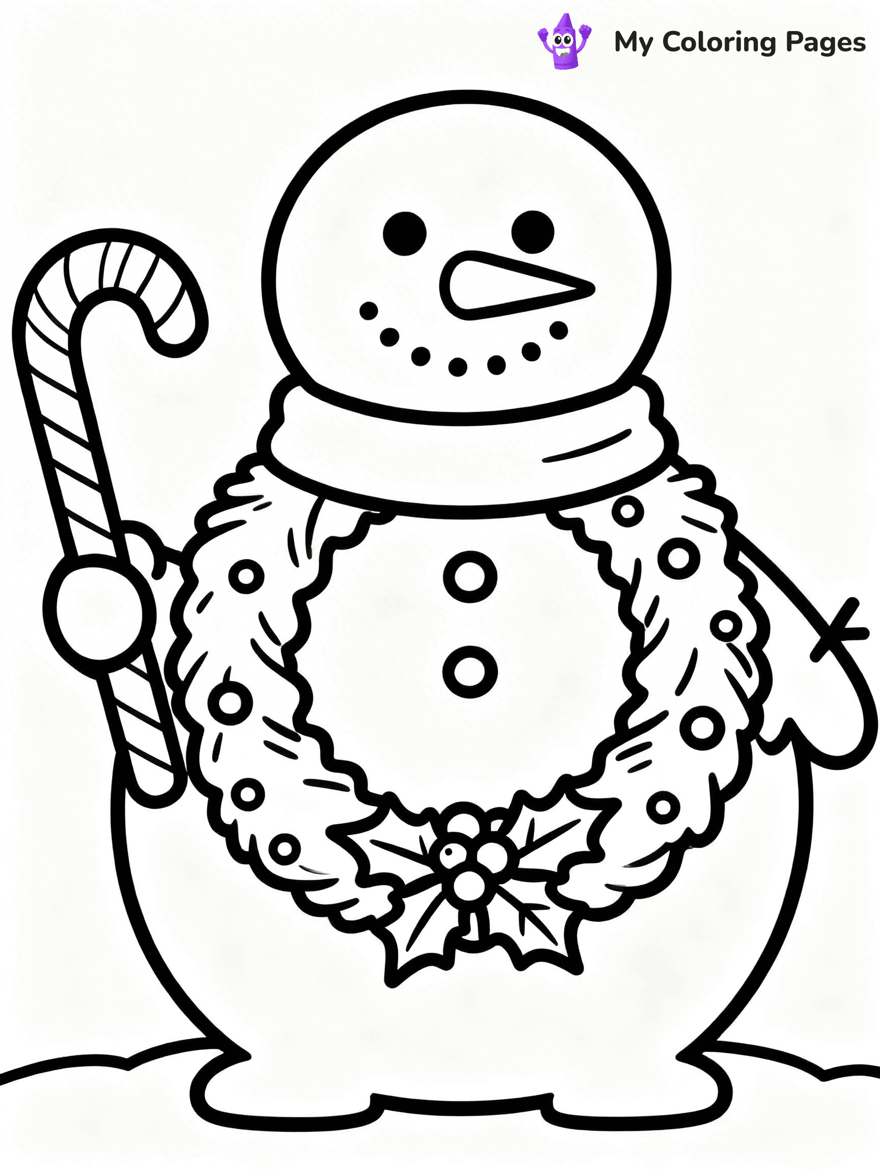 Christmas Wreath Coloring Pages - 33