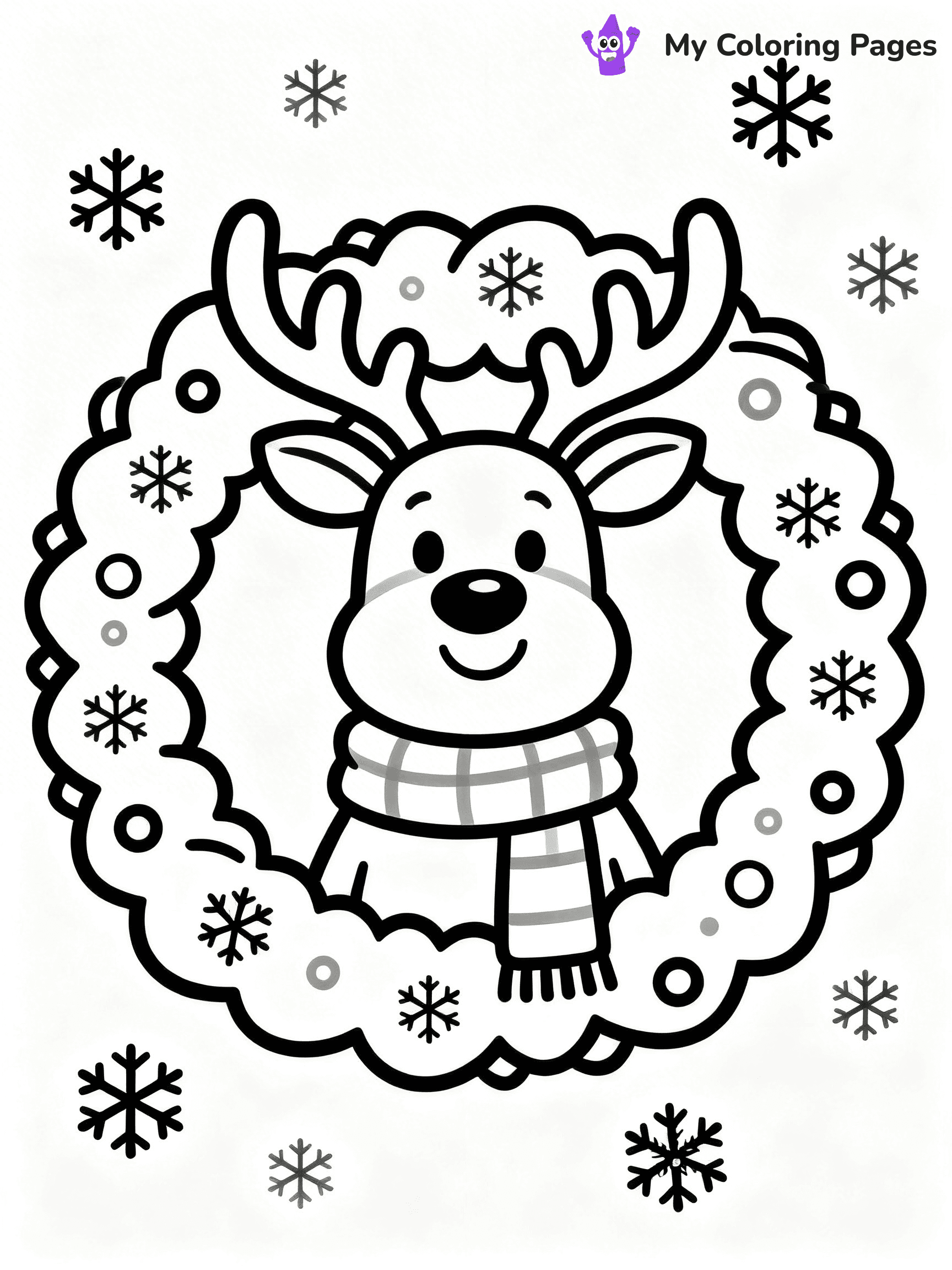 Christmas Wreath Coloring Pages - 31