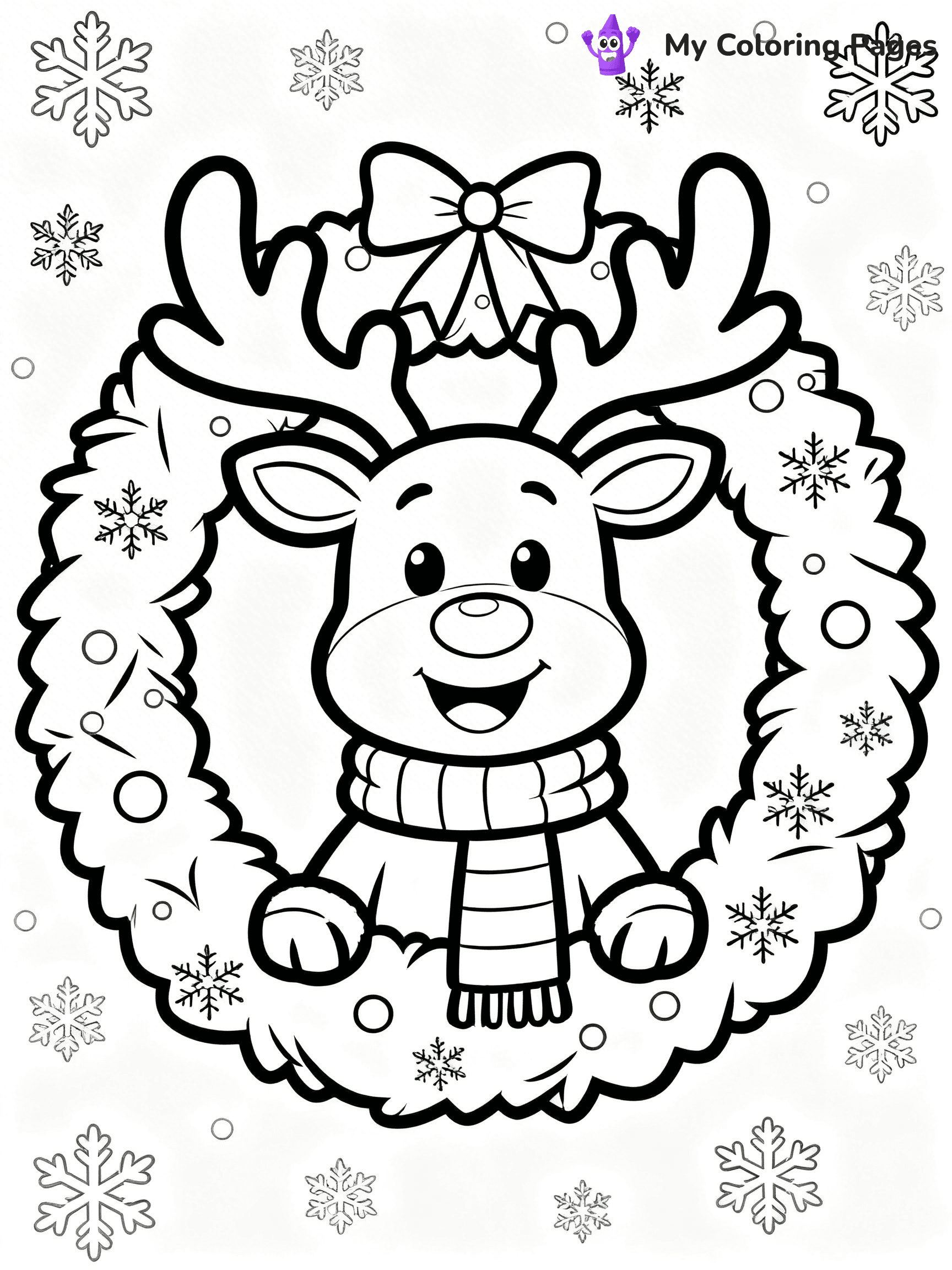 Christmas Wreath Coloring Pages - 30
