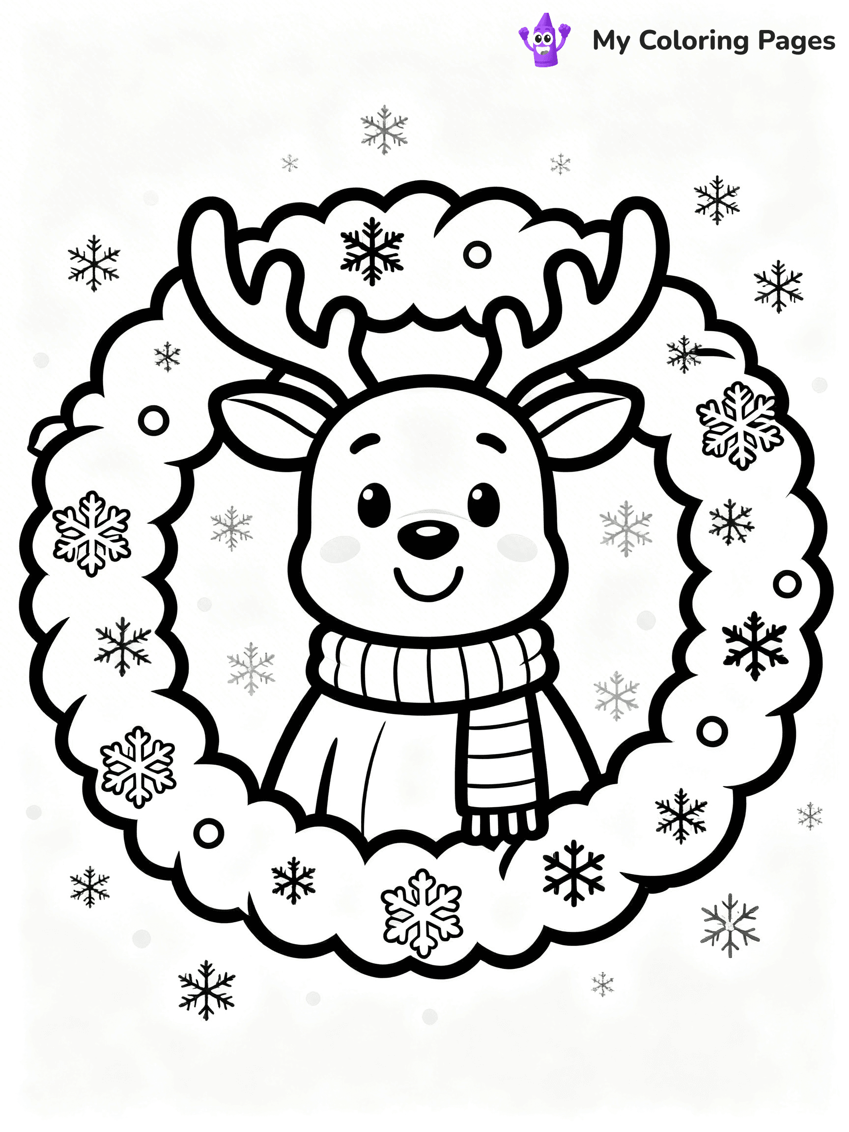 Christmas Wreath Coloring Pages - 28