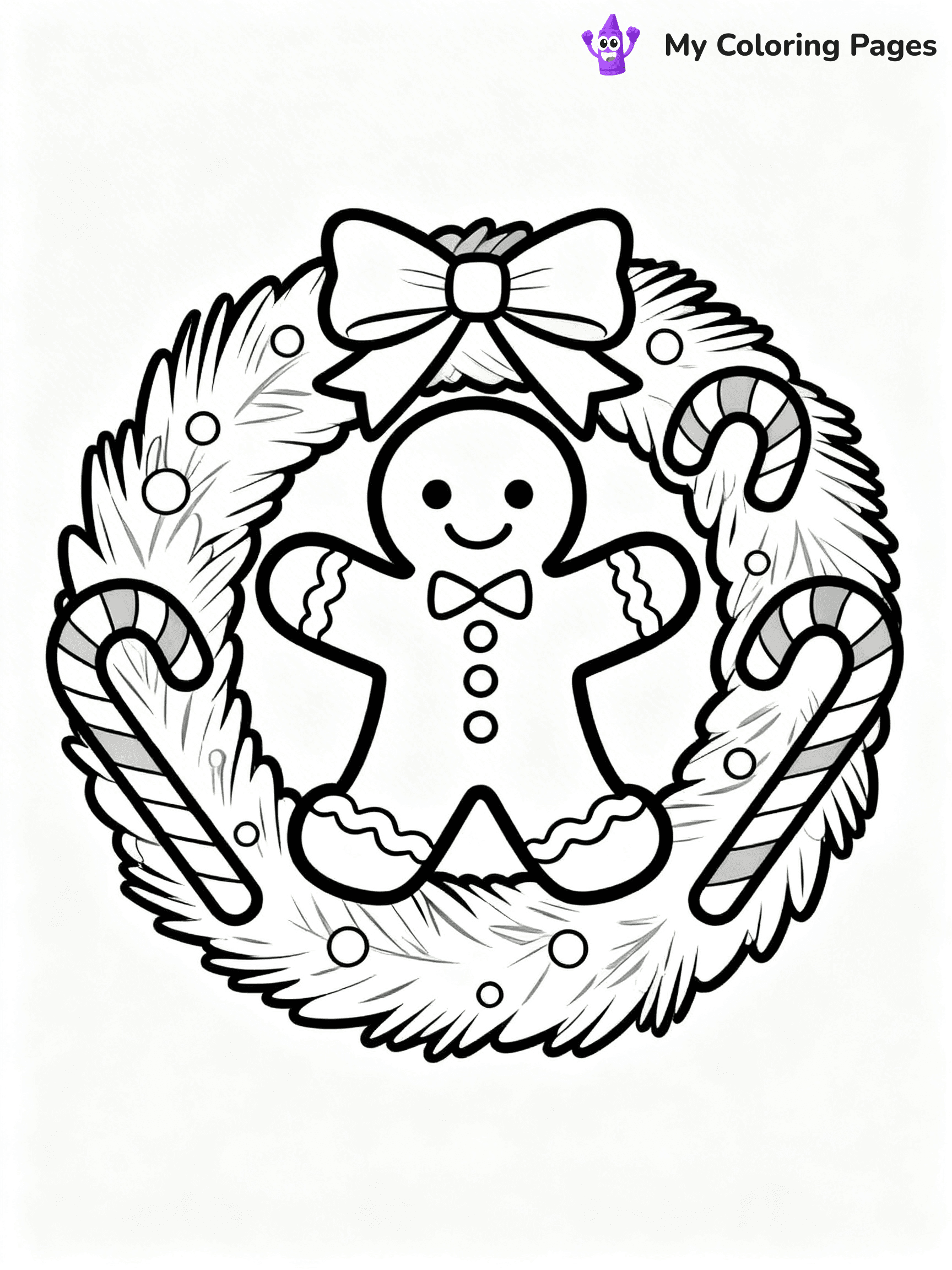 Christmas Wreath Coloring Pages - 24