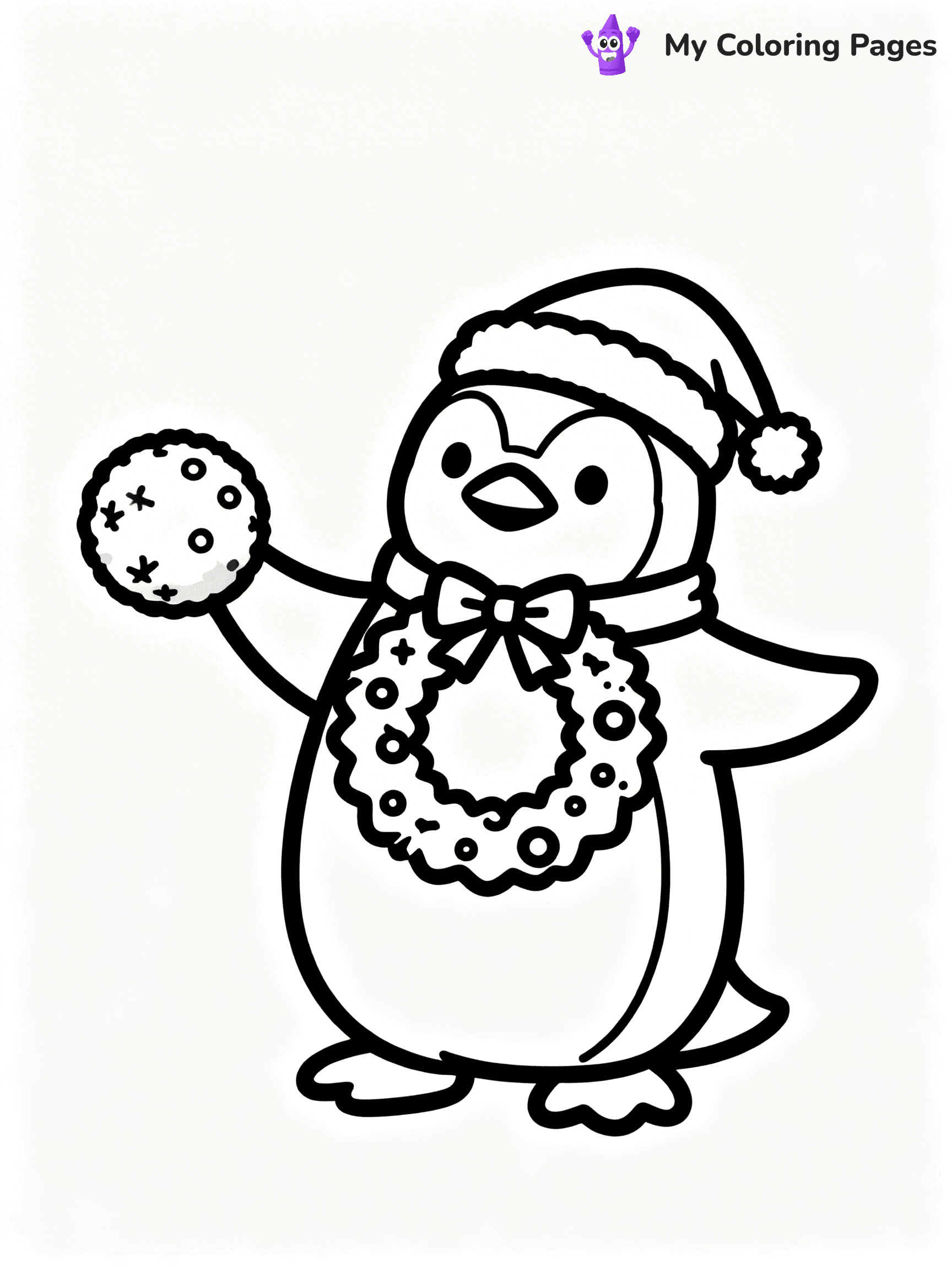 Christmas Wreath Coloring Pages - 23
