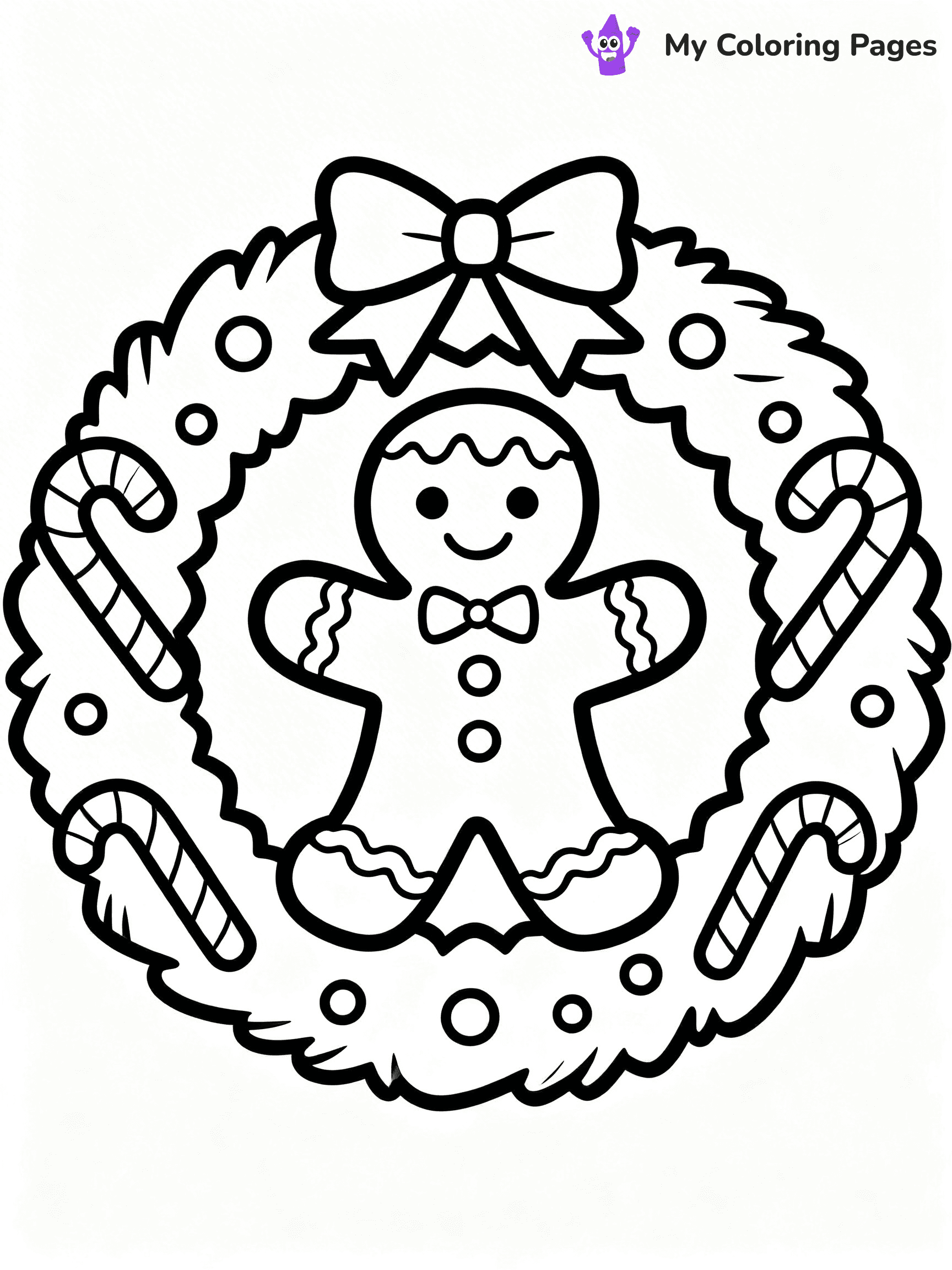 Christmas Wreath Coloring Pages - 22