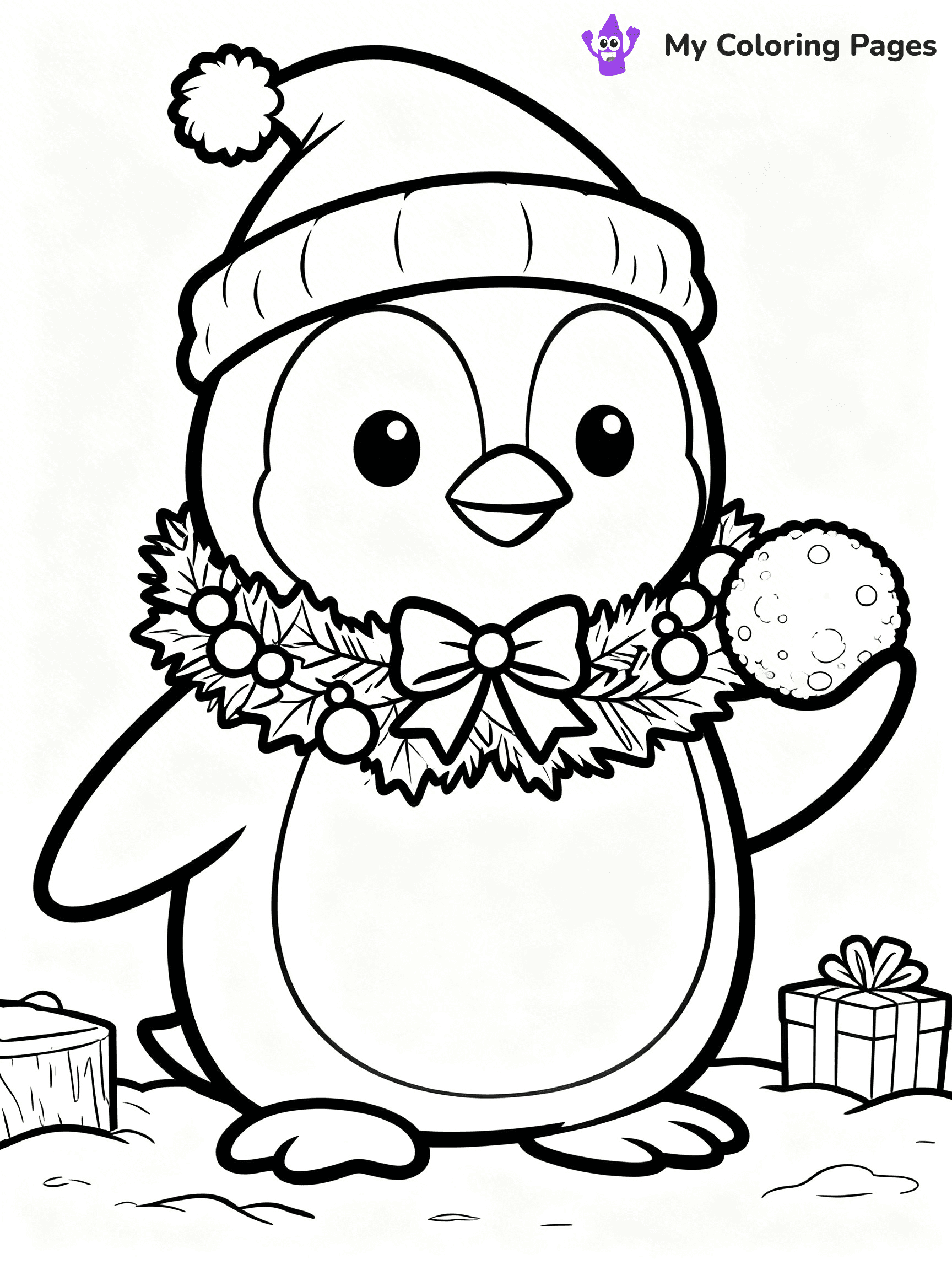 Christmas Wreath Coloring Pages - 21