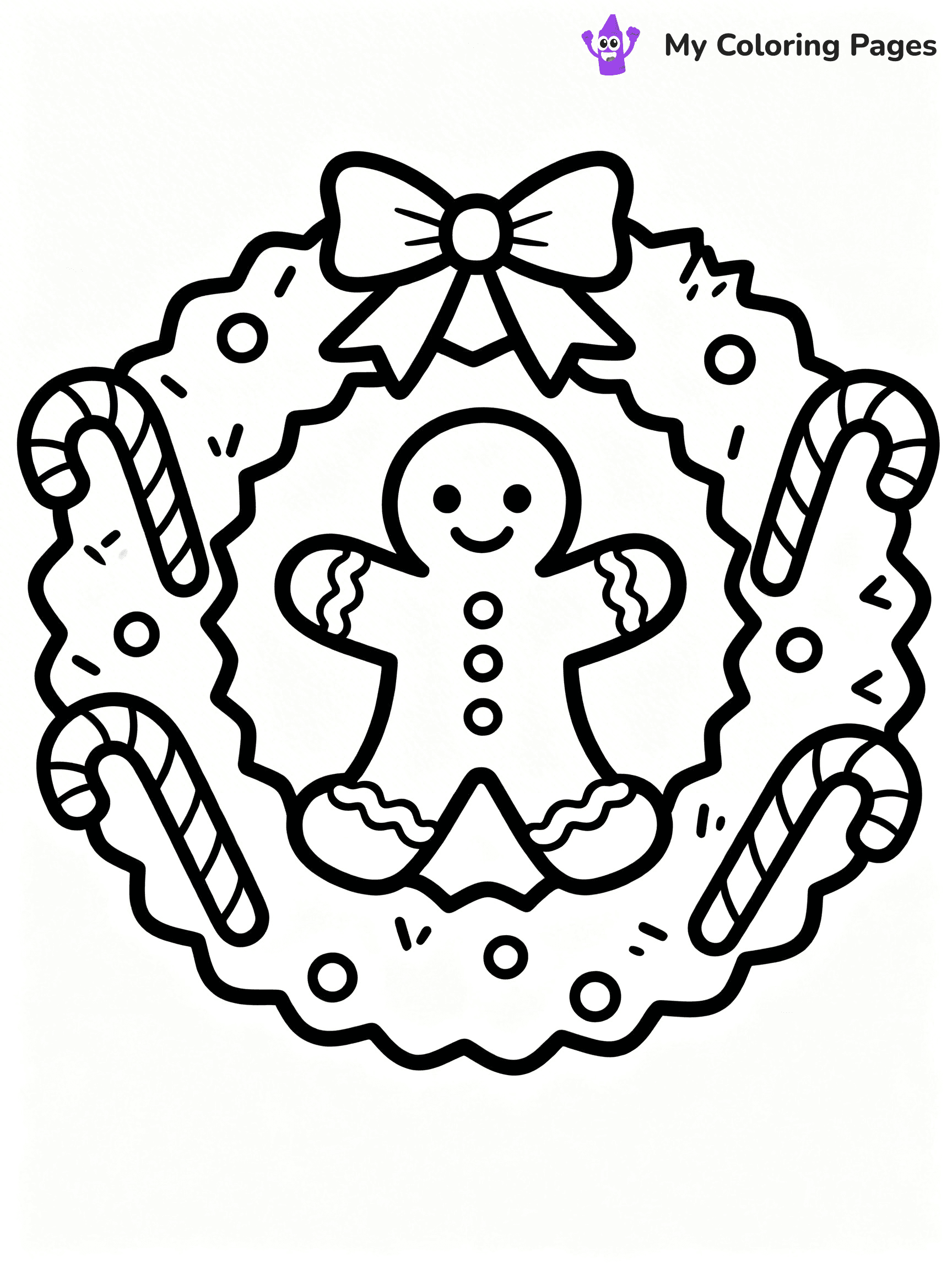 Christmas Wreath Coloring Pages - 20