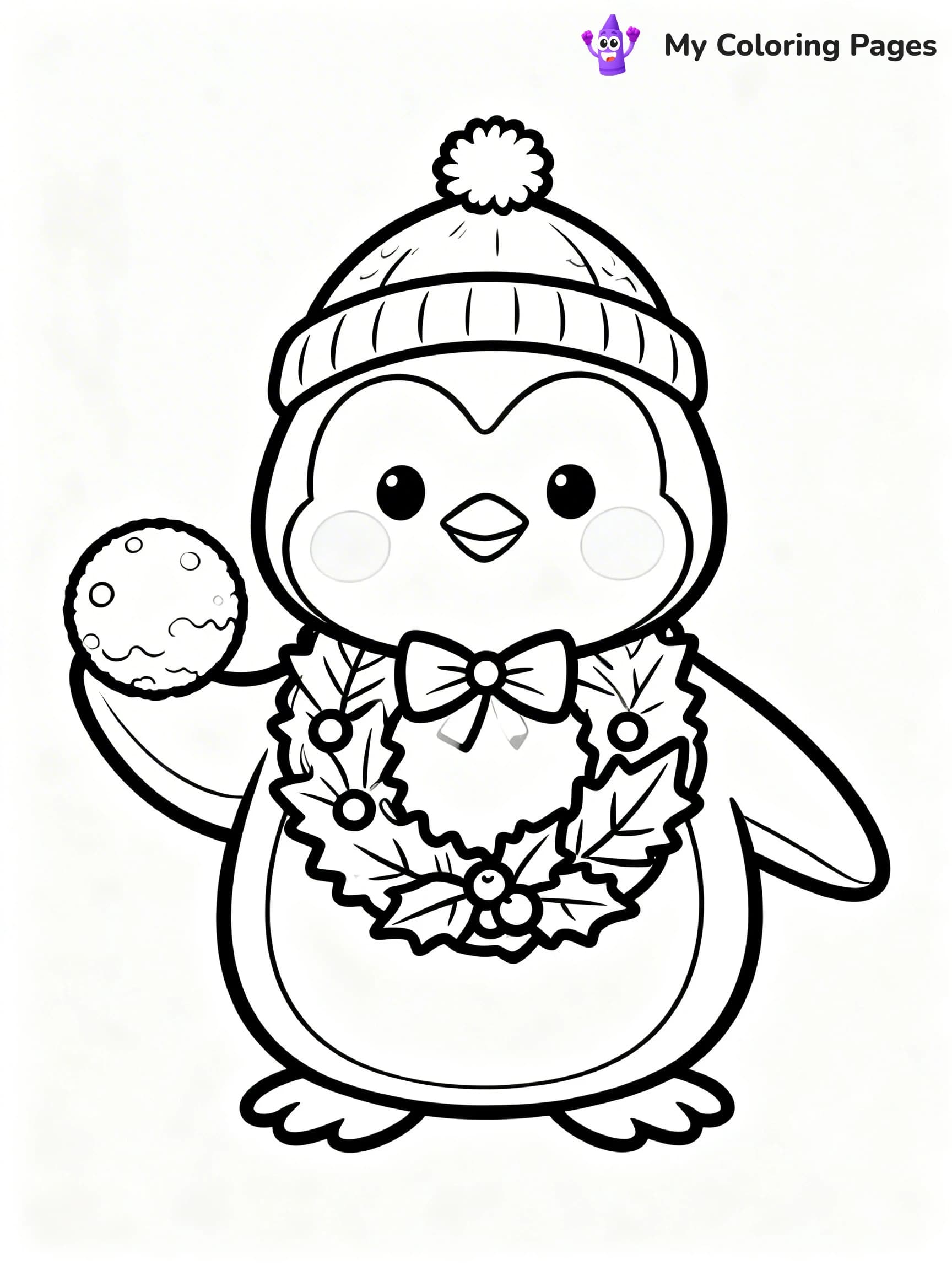 Christmas Wreath Coloring Pages - 19