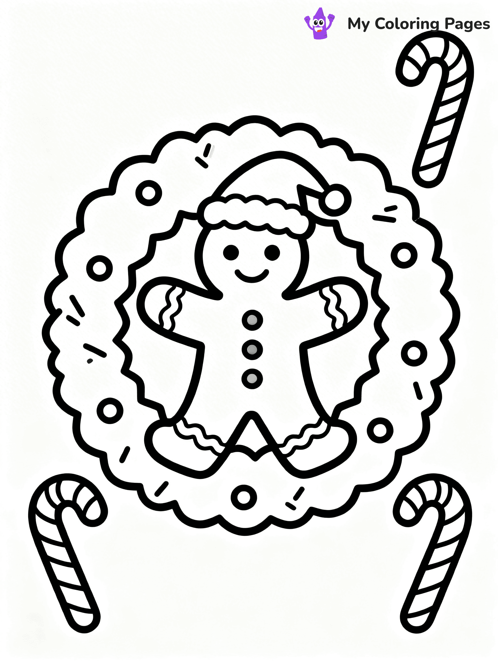 Christmas Wreath Coloring Pages - 18