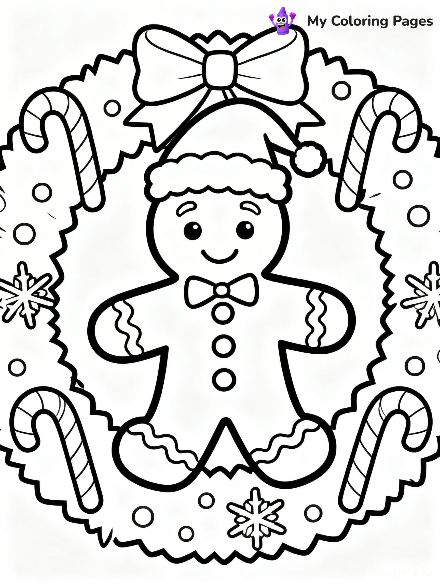 Christmas Wreath Coloring Pages - 15