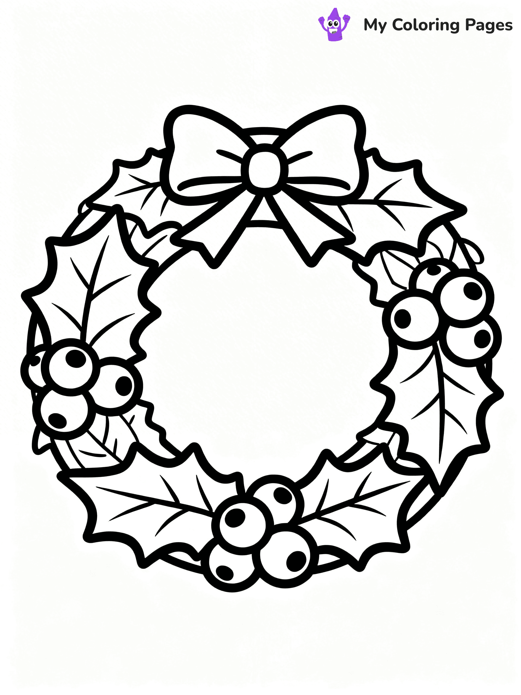 Christmas Wreath Coloring Pages - 14