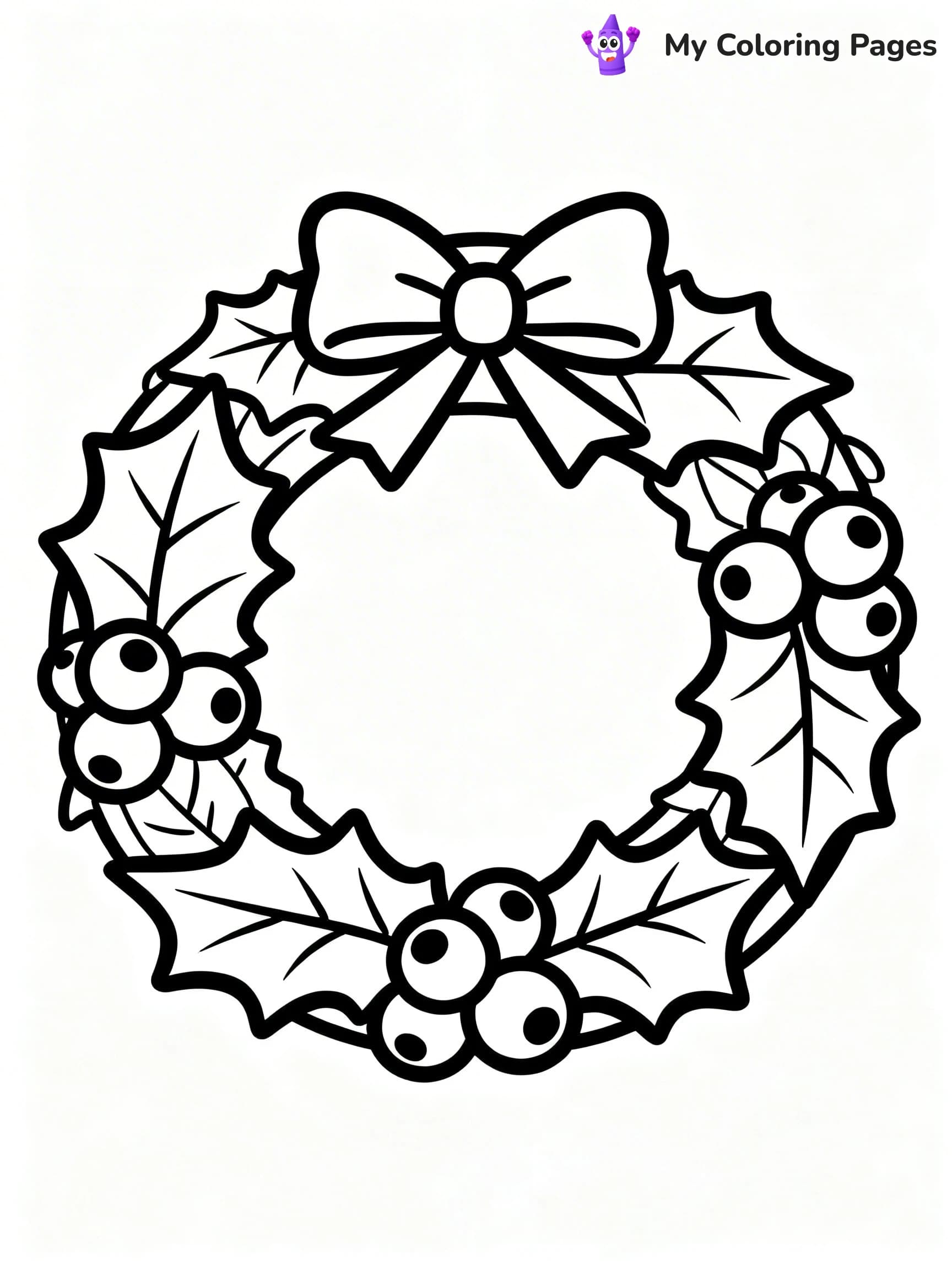 Christmas Wreath Coloring Pages - 14
