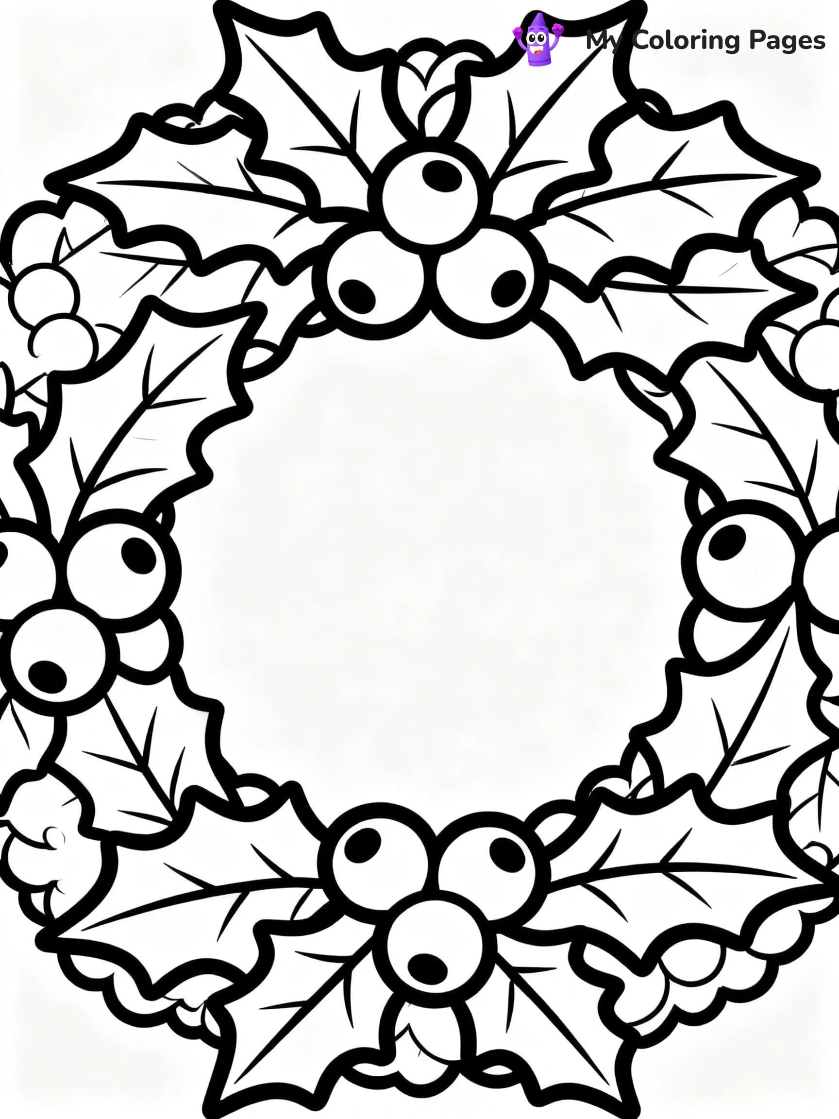Christmas Wreath Coloring Pages - 13