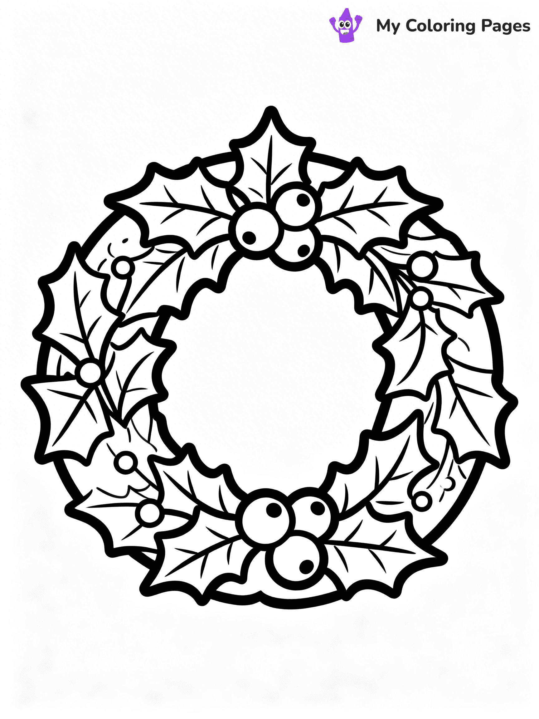 Christmas Wreath Coloring Pages - 11