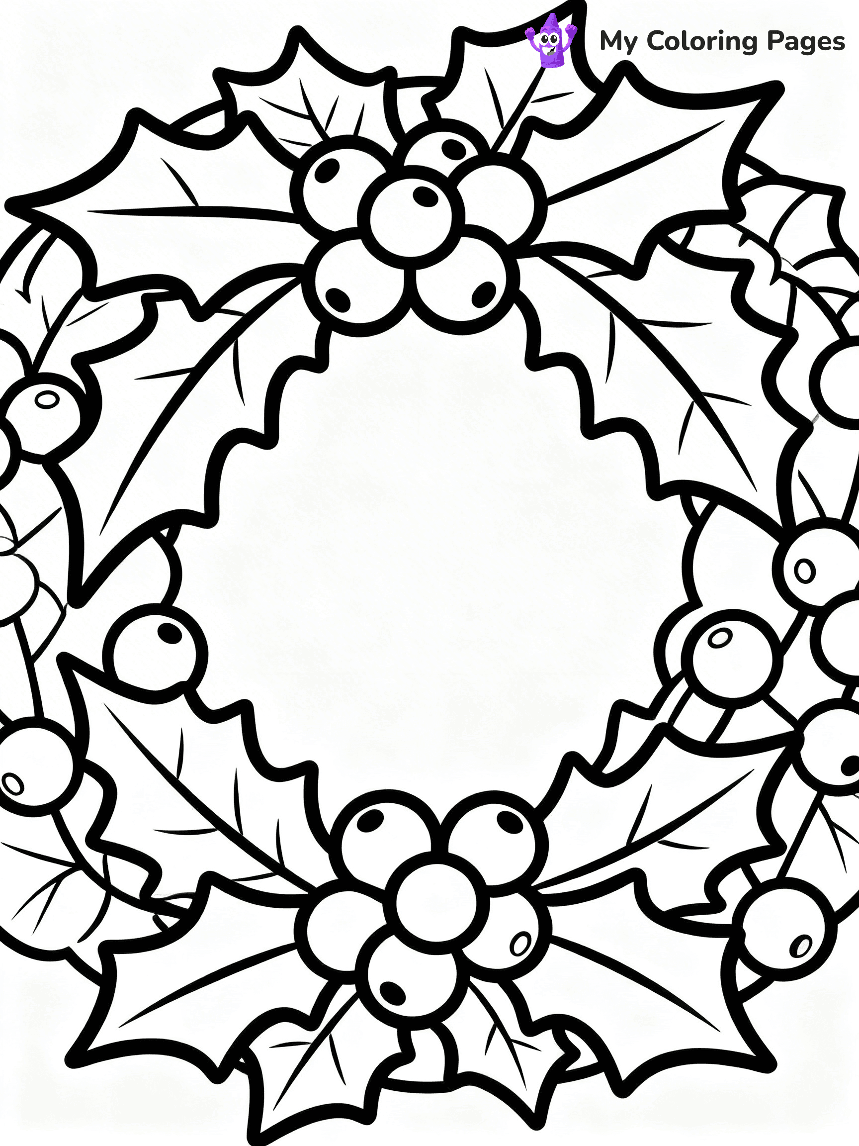 Christmas Wreath Coloring Pages - 10
