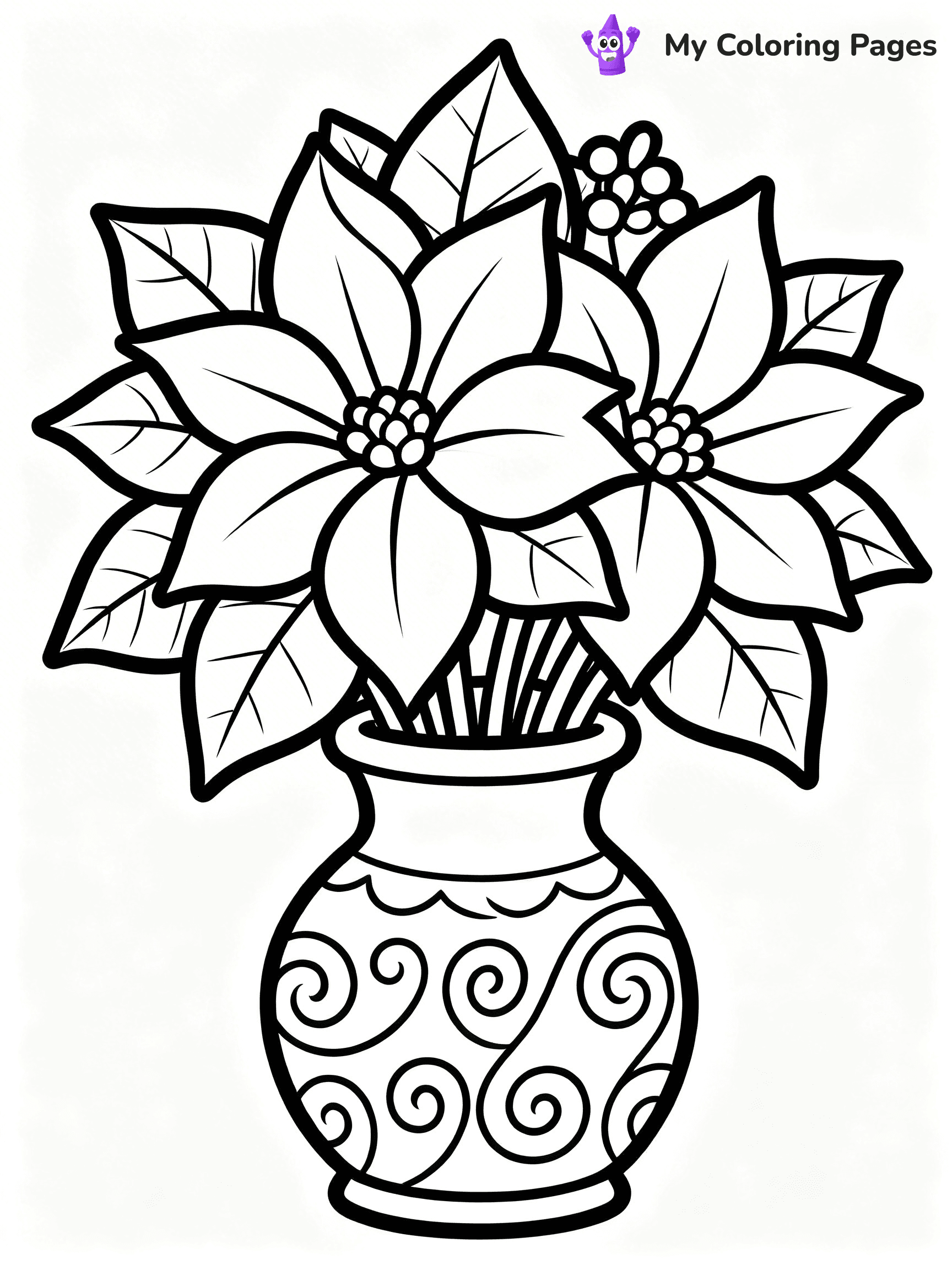 Poinsettia Coloring Pages - 26