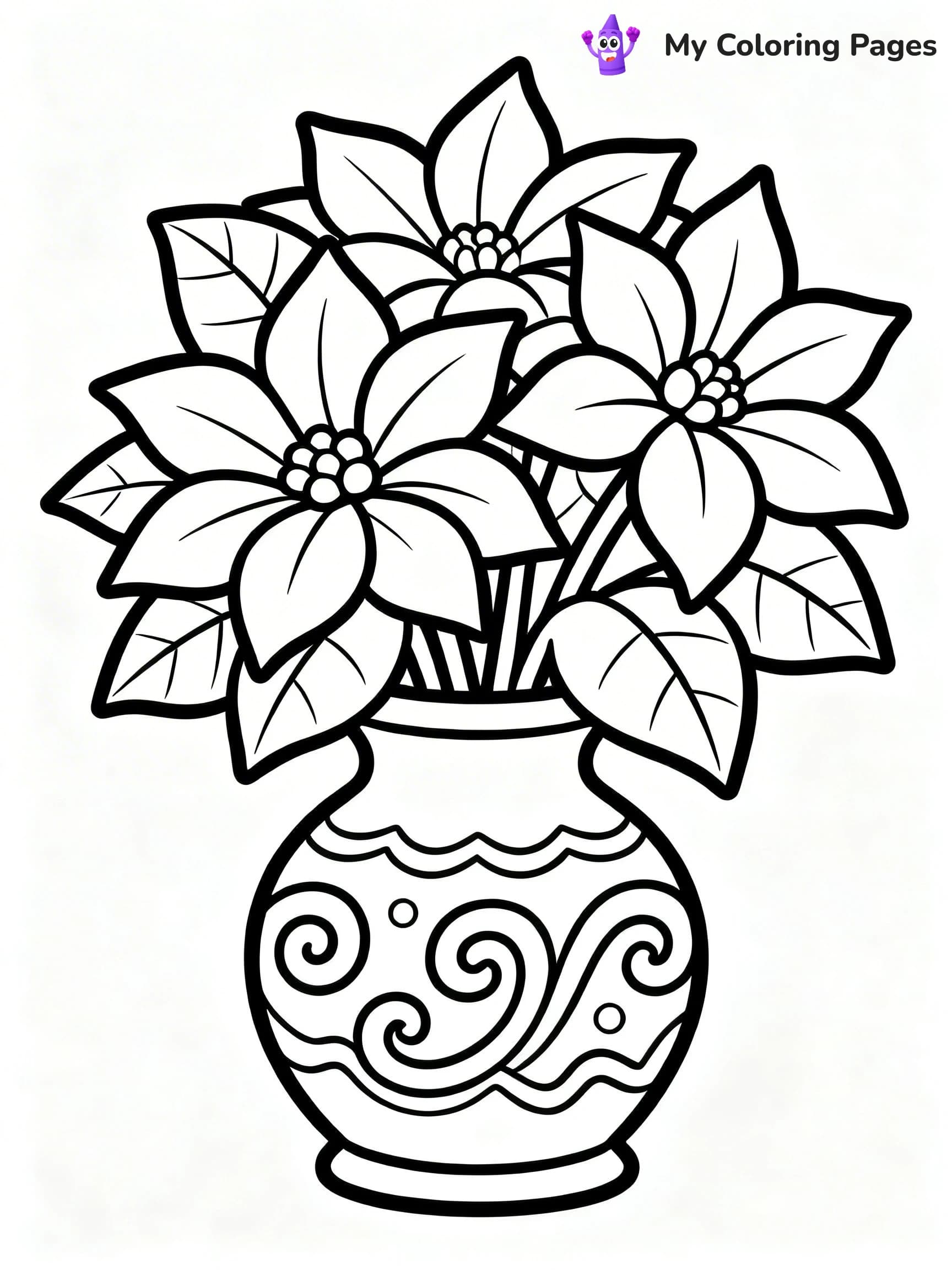 Poinsettia Coloring Pages - 21