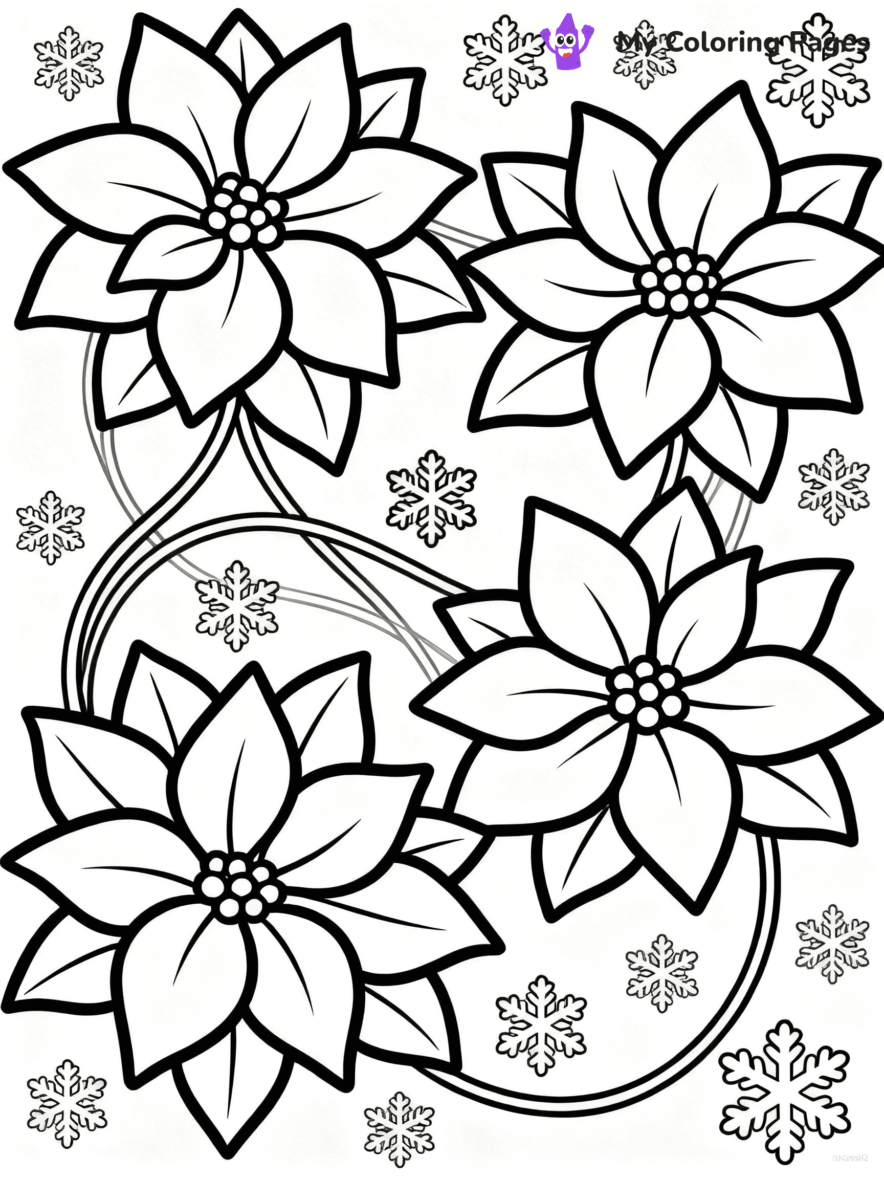 Poinsettia Coloring Pages - 19