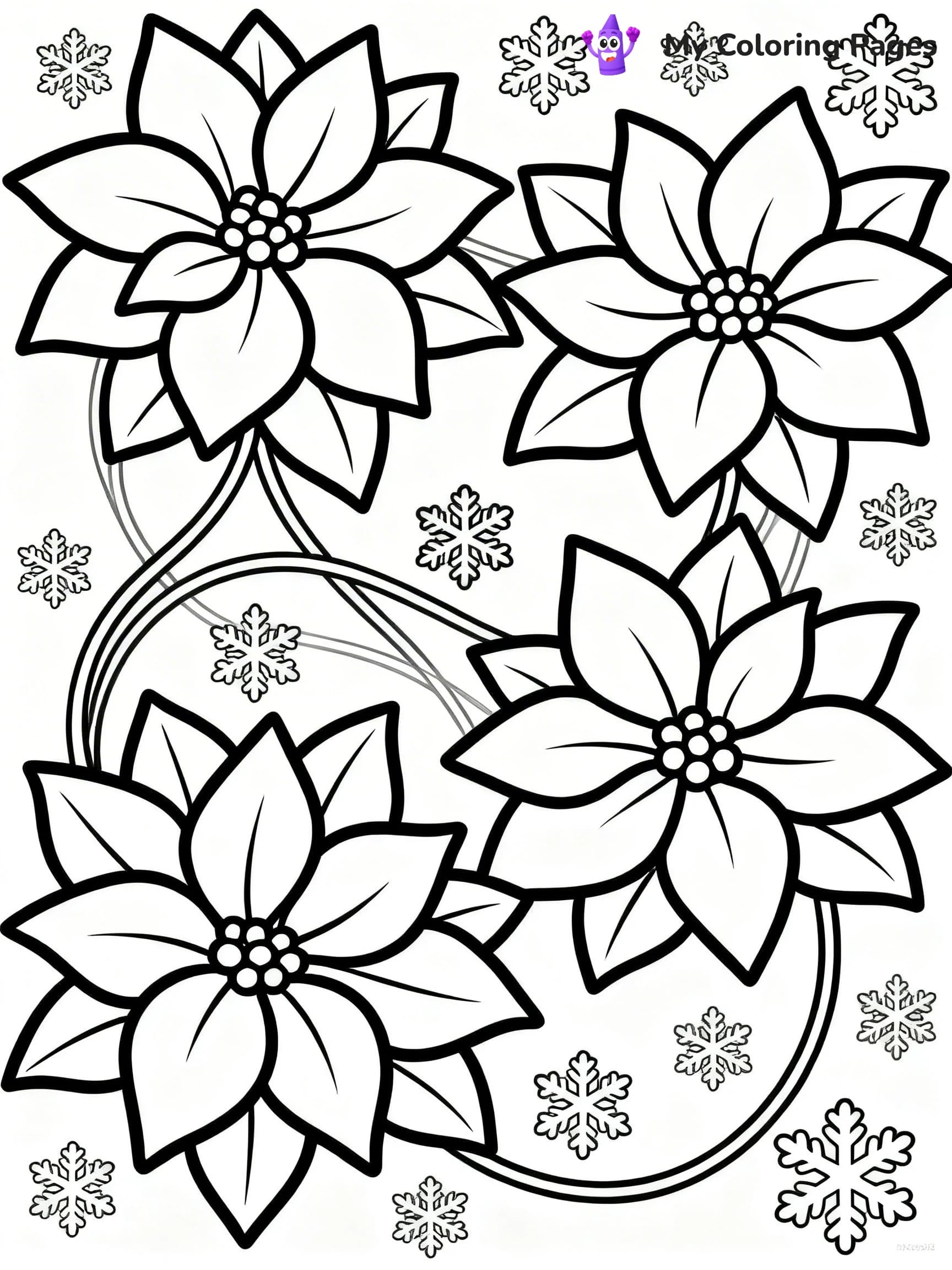 Poinsettia Coloring Pages - 19