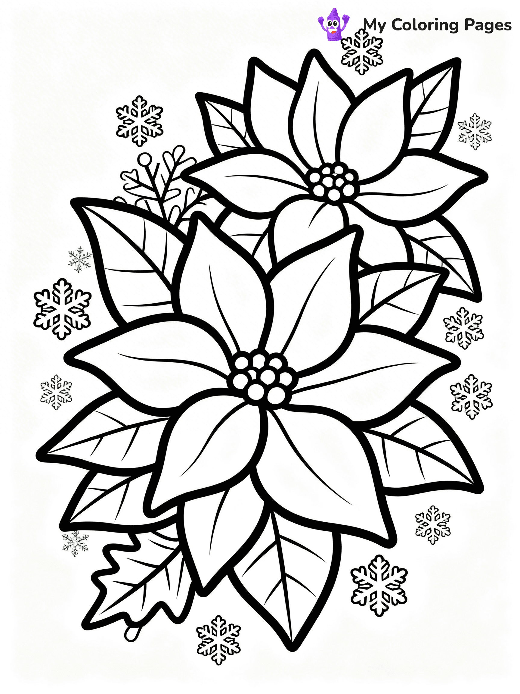 Poinsettia Coloring Pages - 17