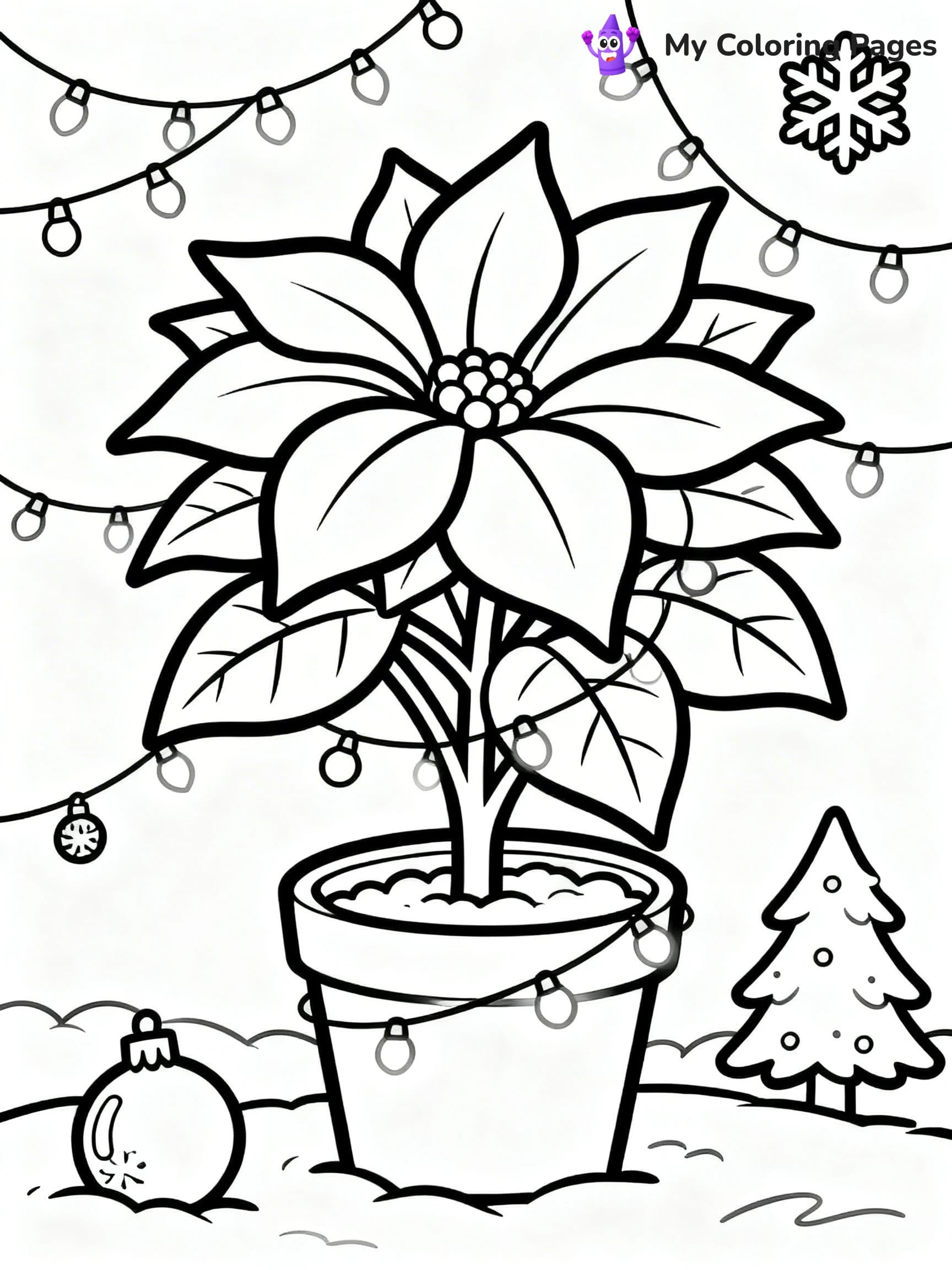 Poinsettia Coloring Pages - 10