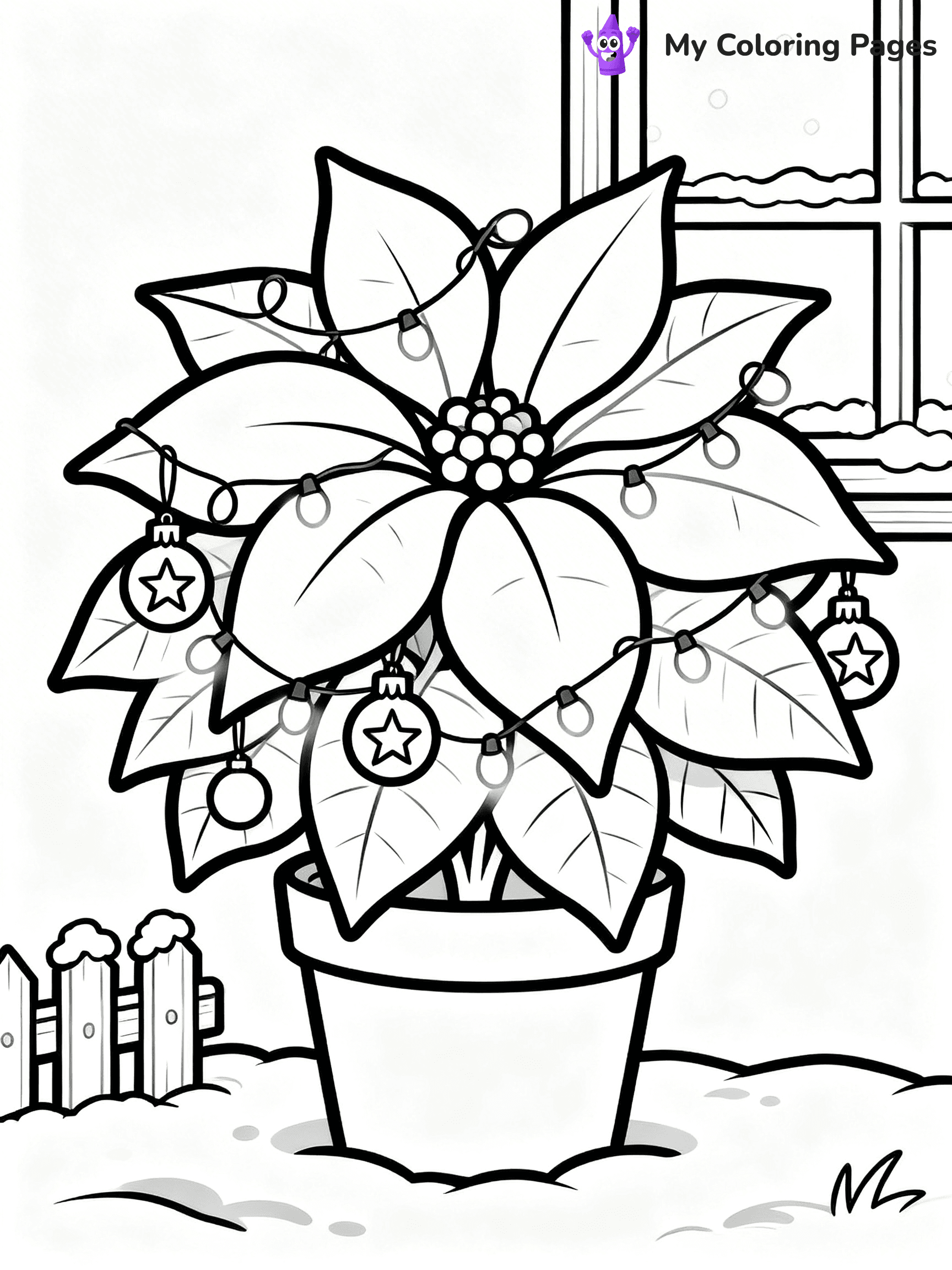 Poinsettia Coloring Pages - 9