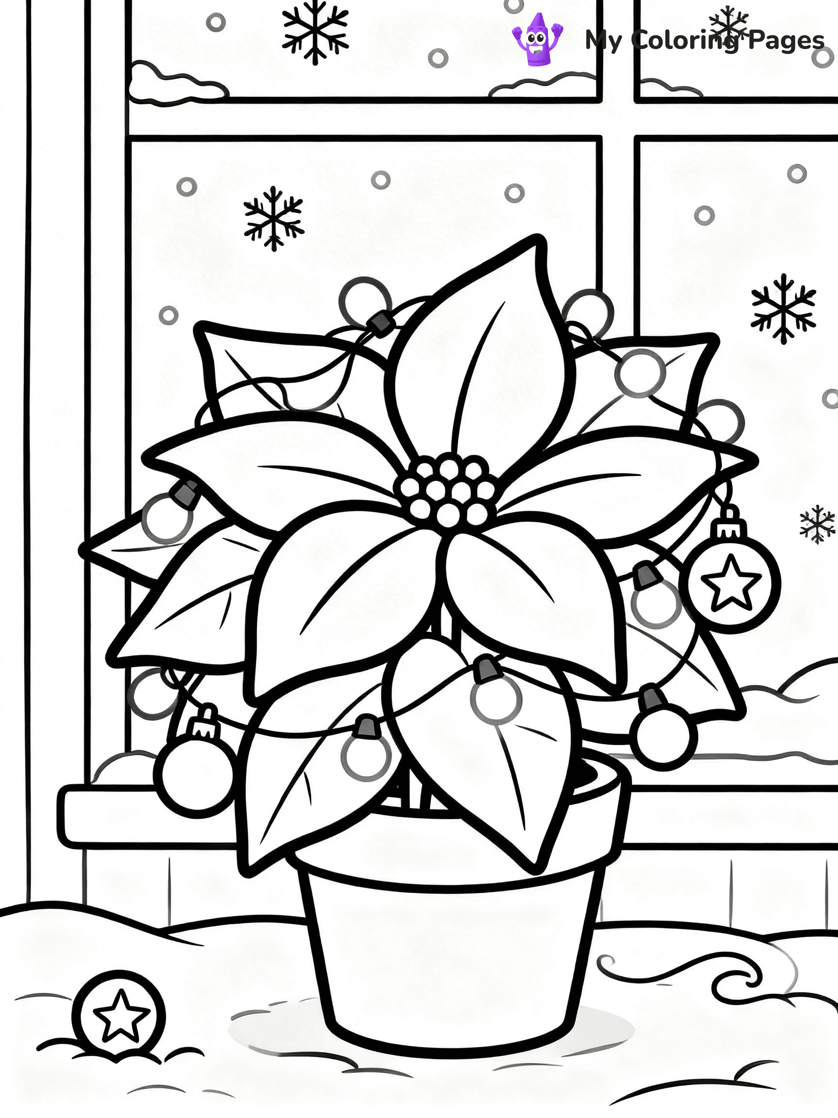 Poinsettia Coloring Pages - 8