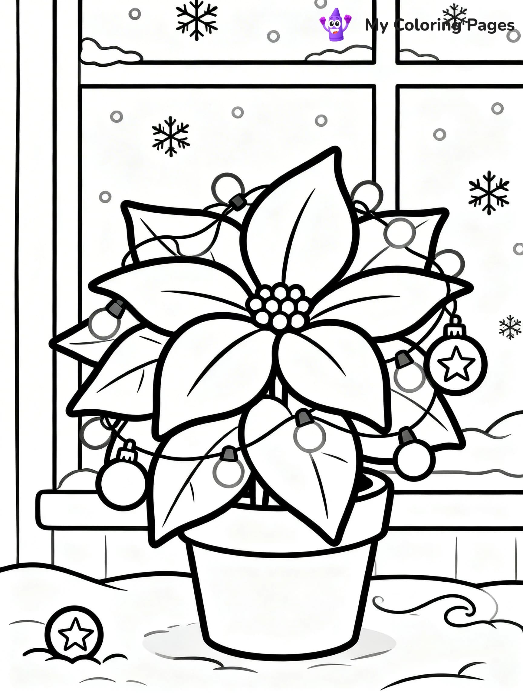 Poinsettia Coloring Pages - 8