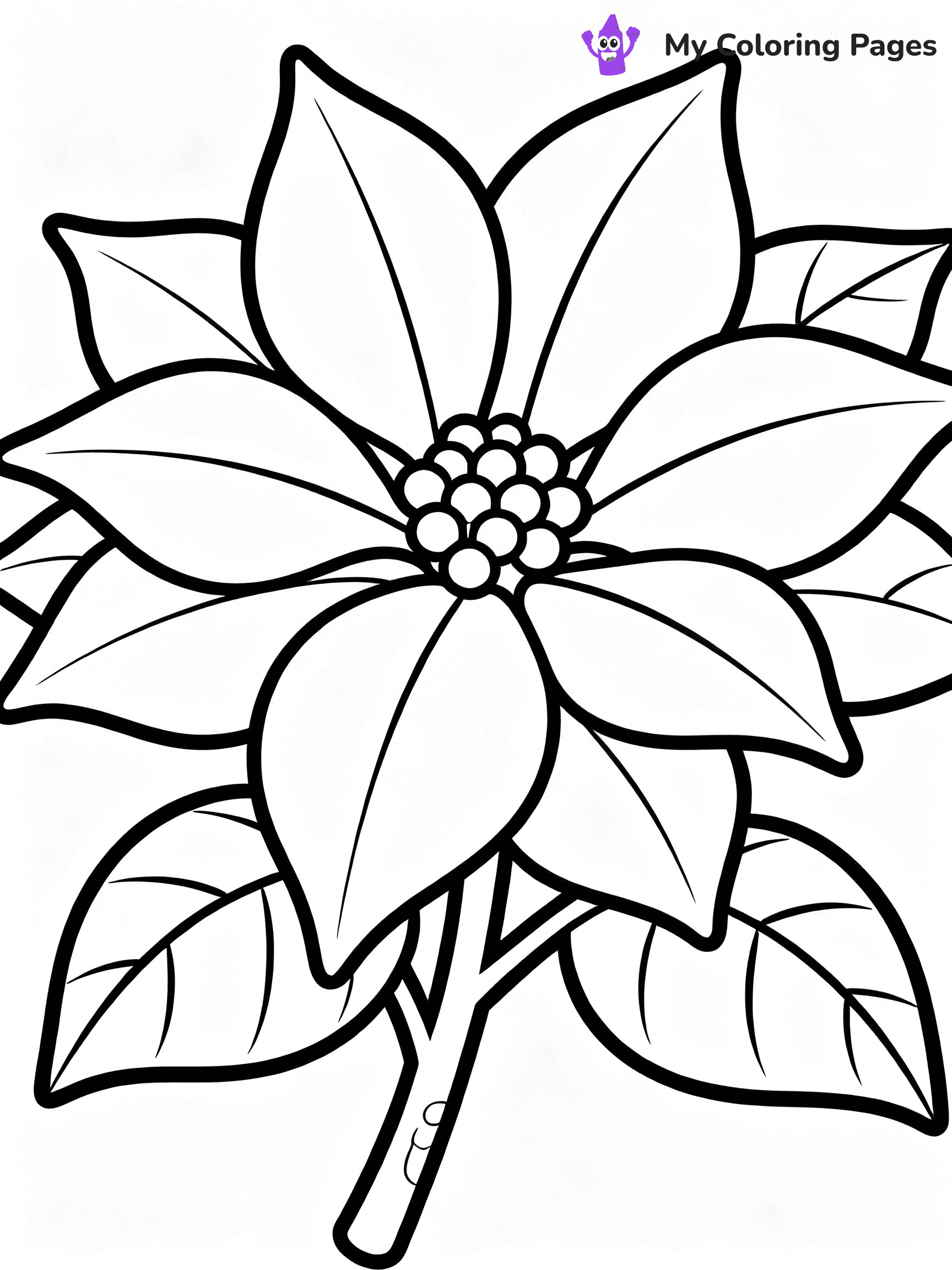 Poinsettia Coloring Pages - 4