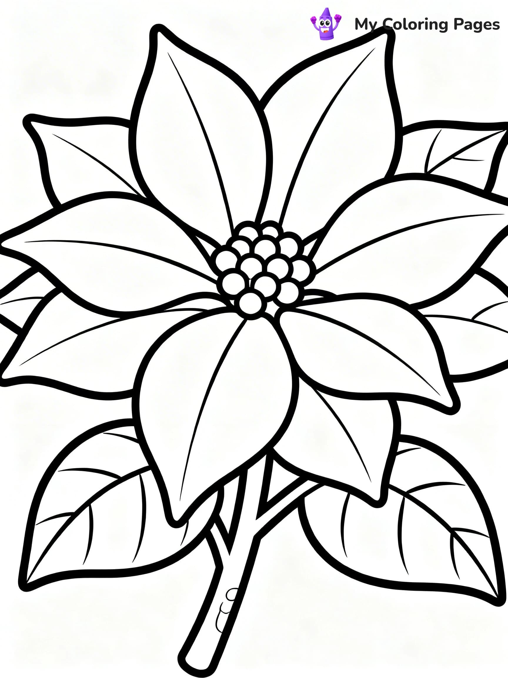 Poinsettia Coloring Pages - 4