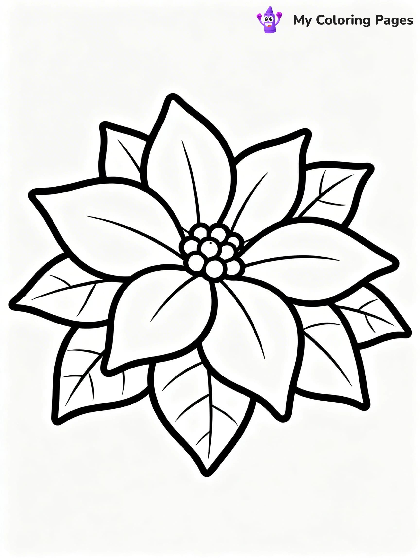 Poinsettia Coloring Pages - 2