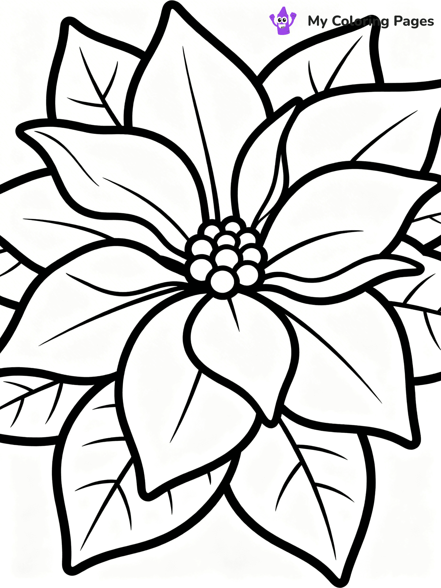 Poinsettia Coloring Pages - 1