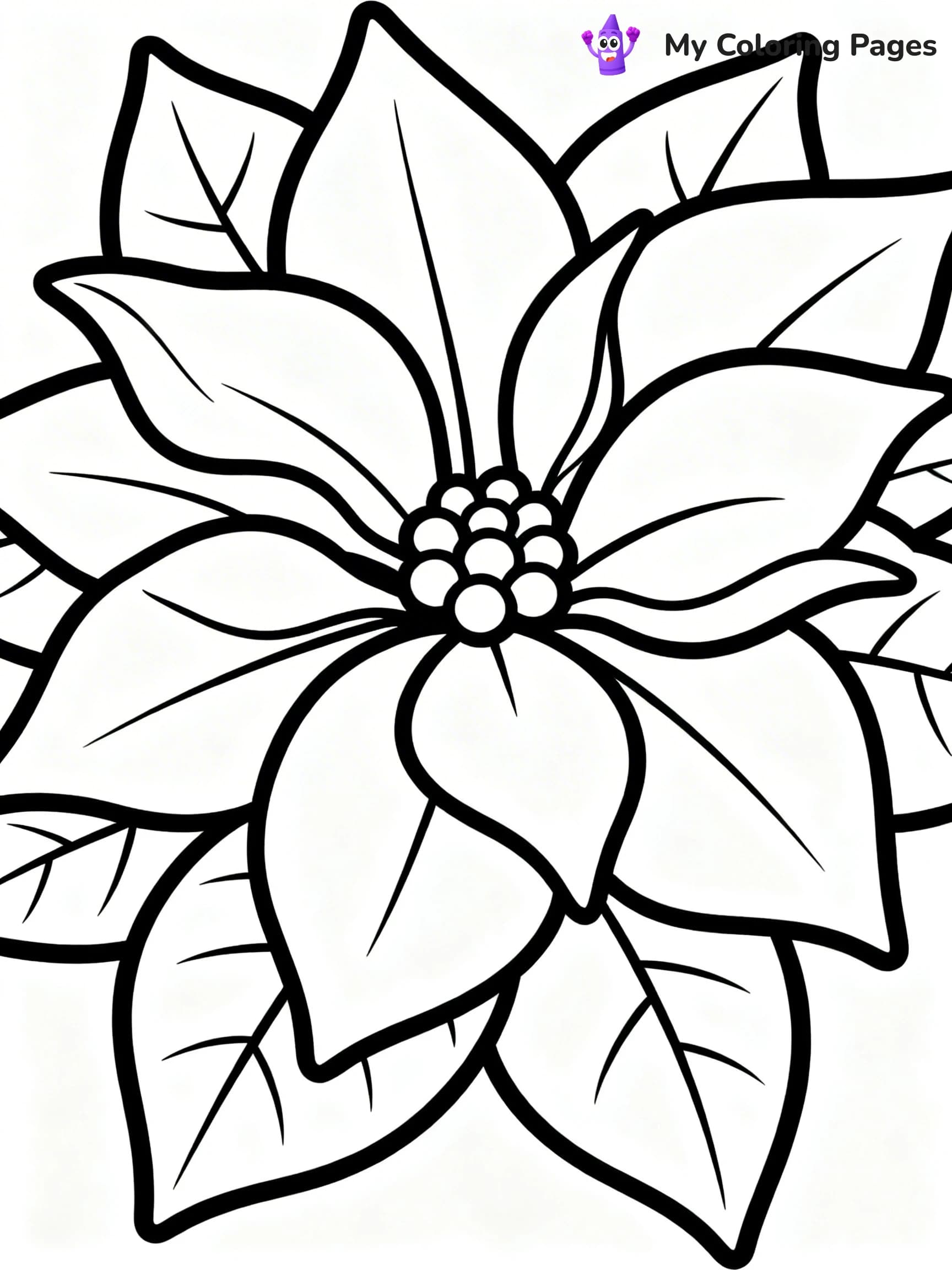 Poinsettia Coloring Pages - 1