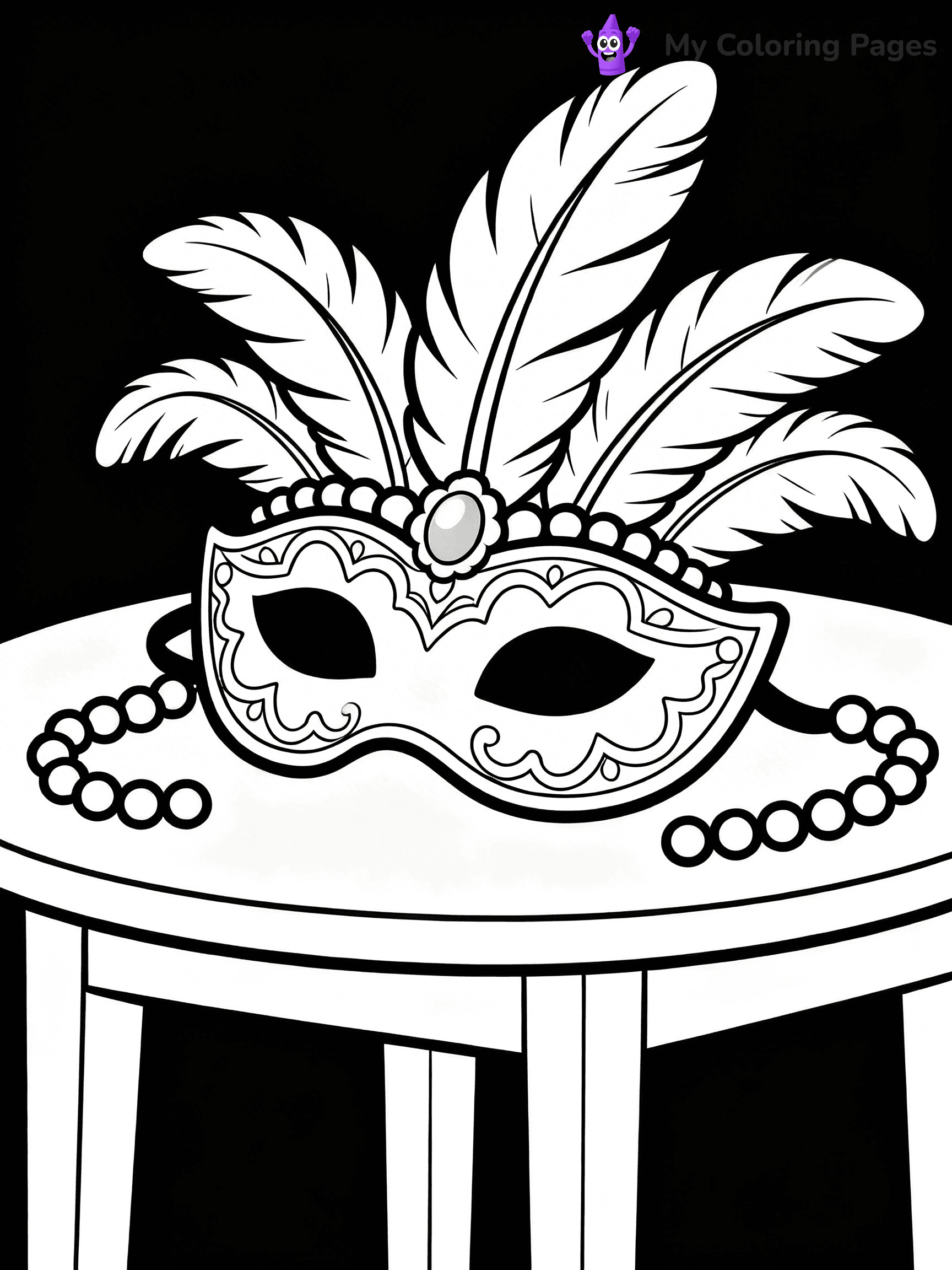 Mardi Gras Coloring Pages - 9