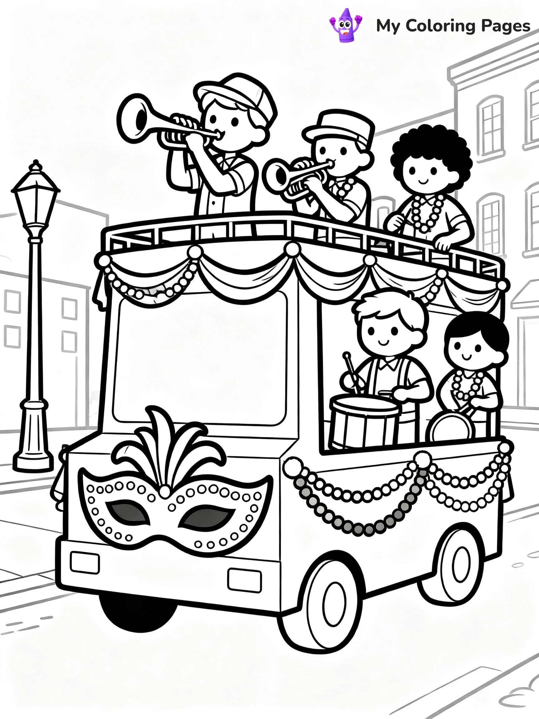 Mardi Gras Coloring Pages - 7