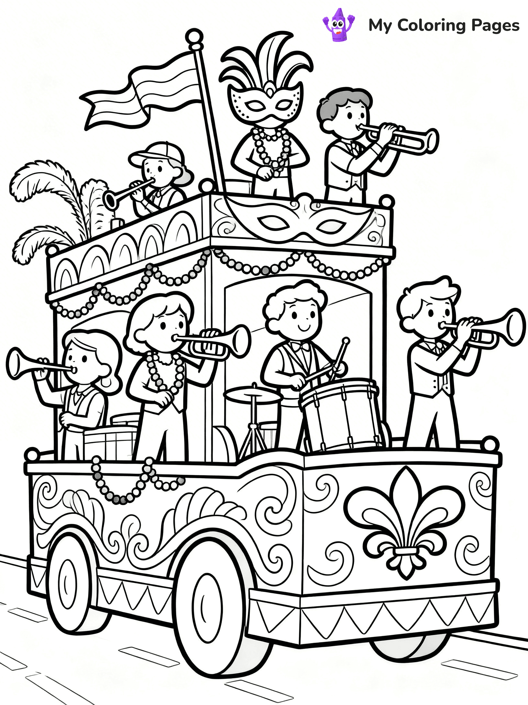 Mardi Gras Coloring Pages - 5