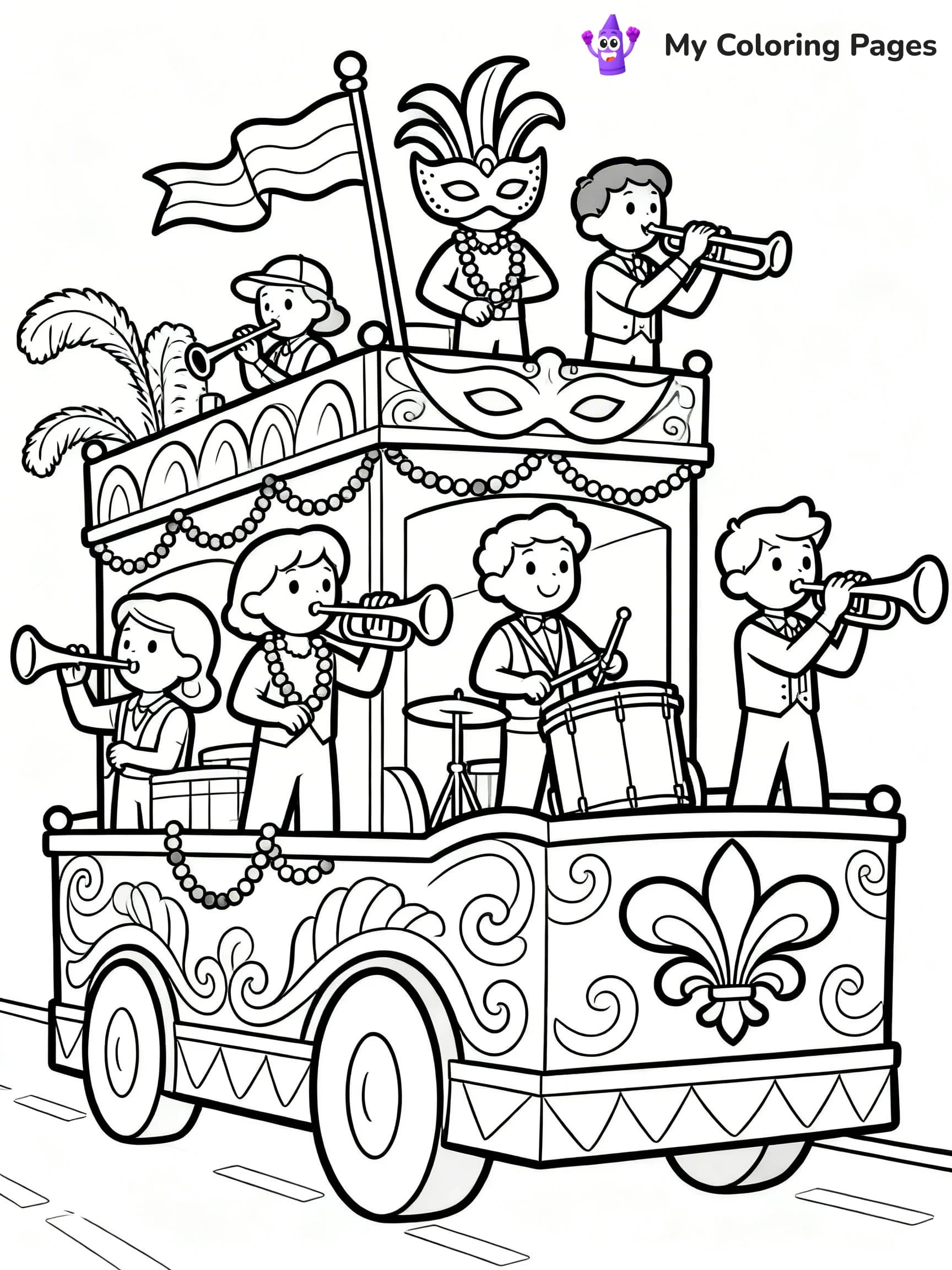 Mardi Gras Coloring Pages - 5