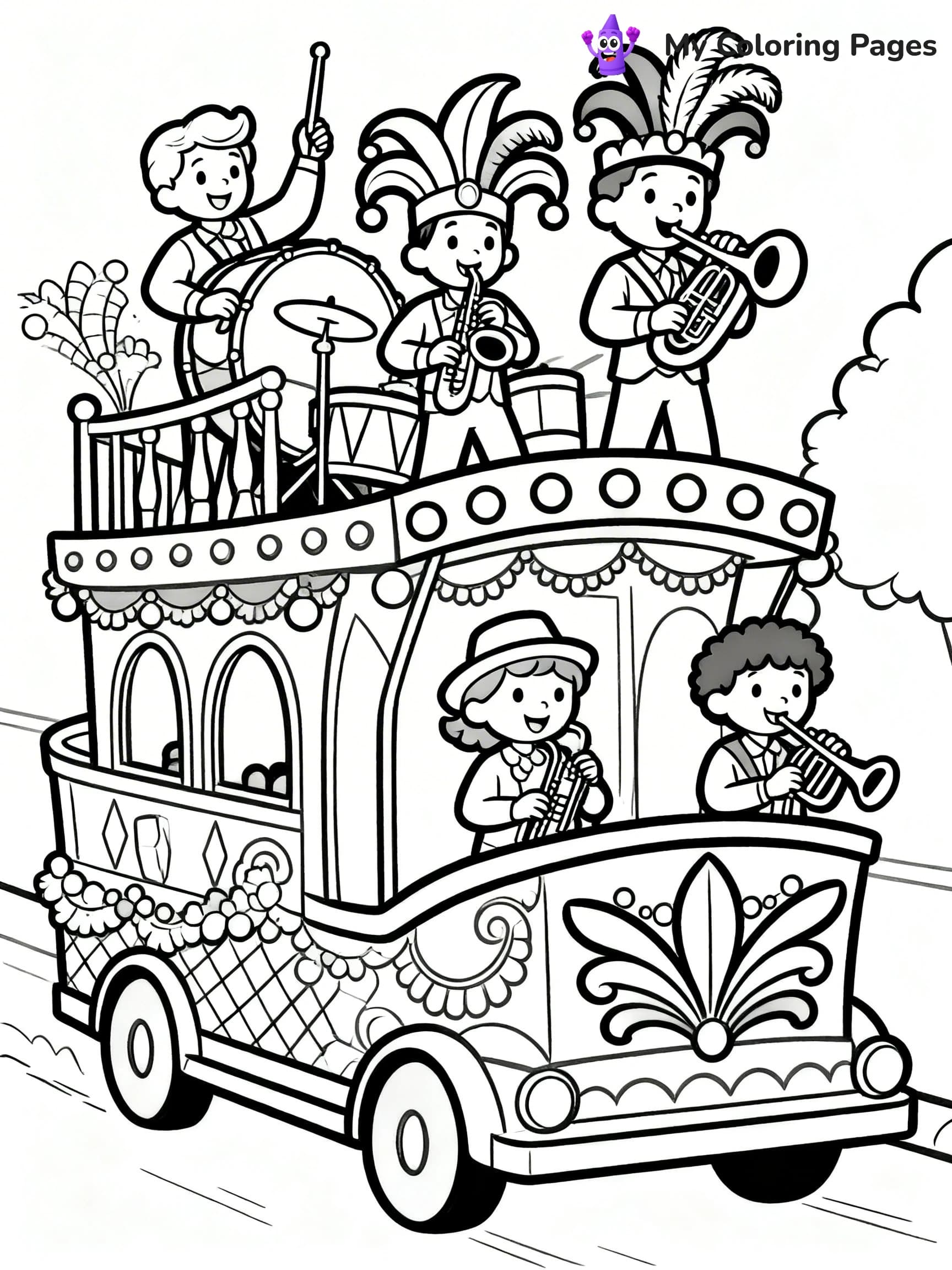Mardi Gras Coloring Pages - 3