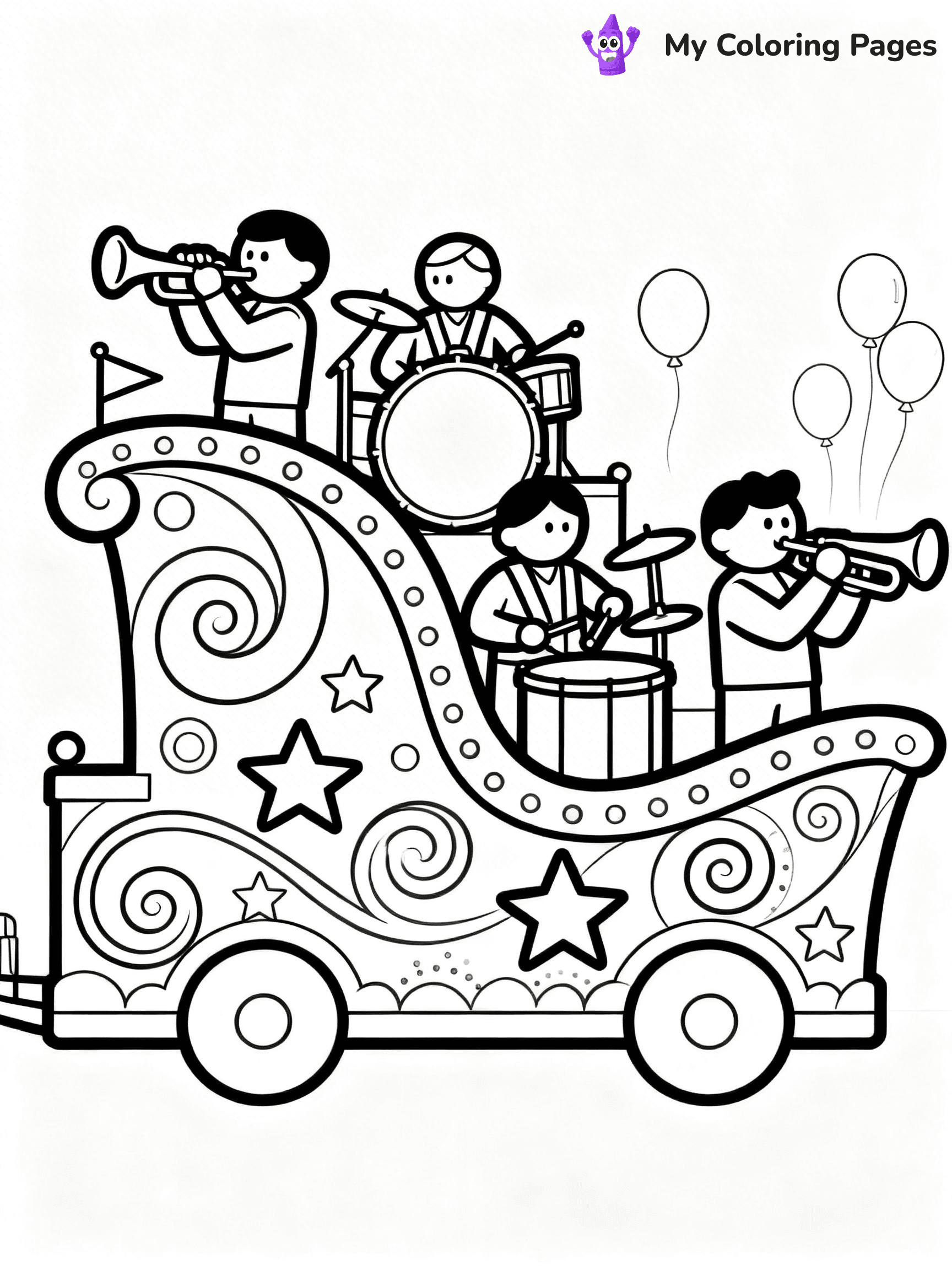 Mardi Gras Coloring Pages - 1