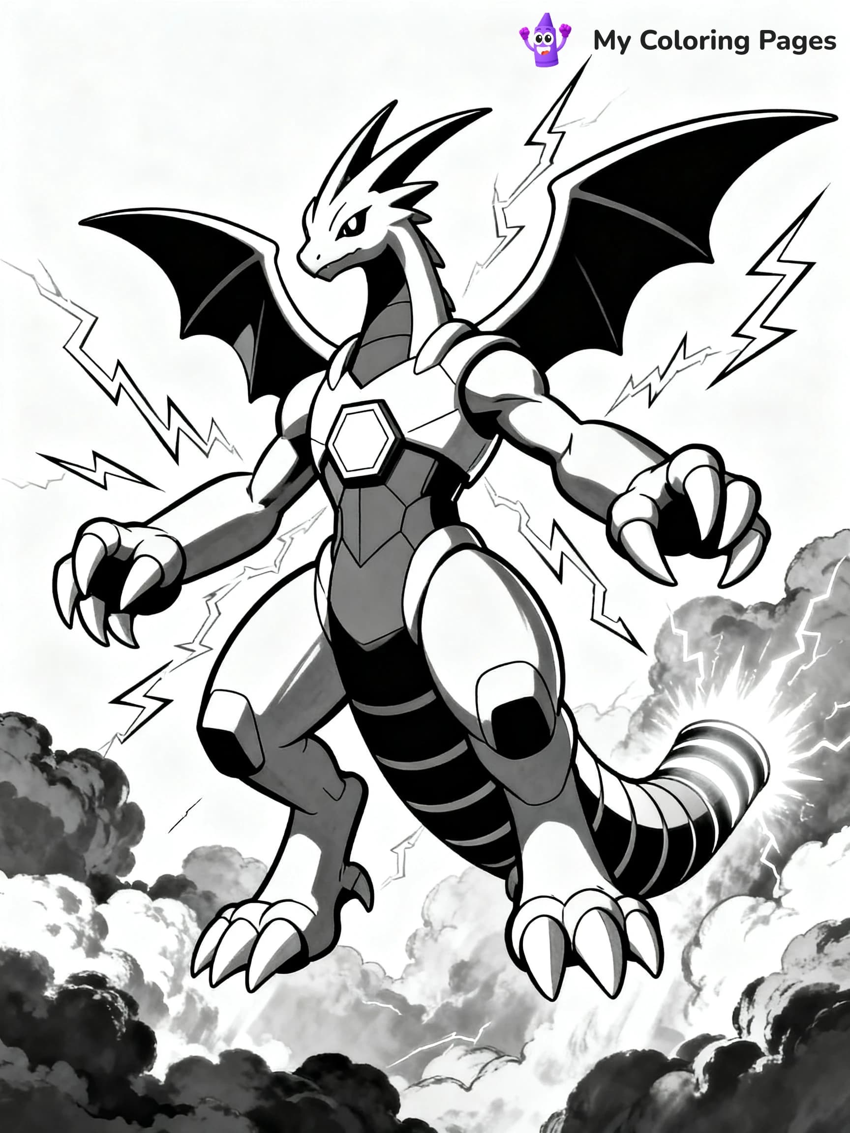 Zekrom Coloring Pages - 13
