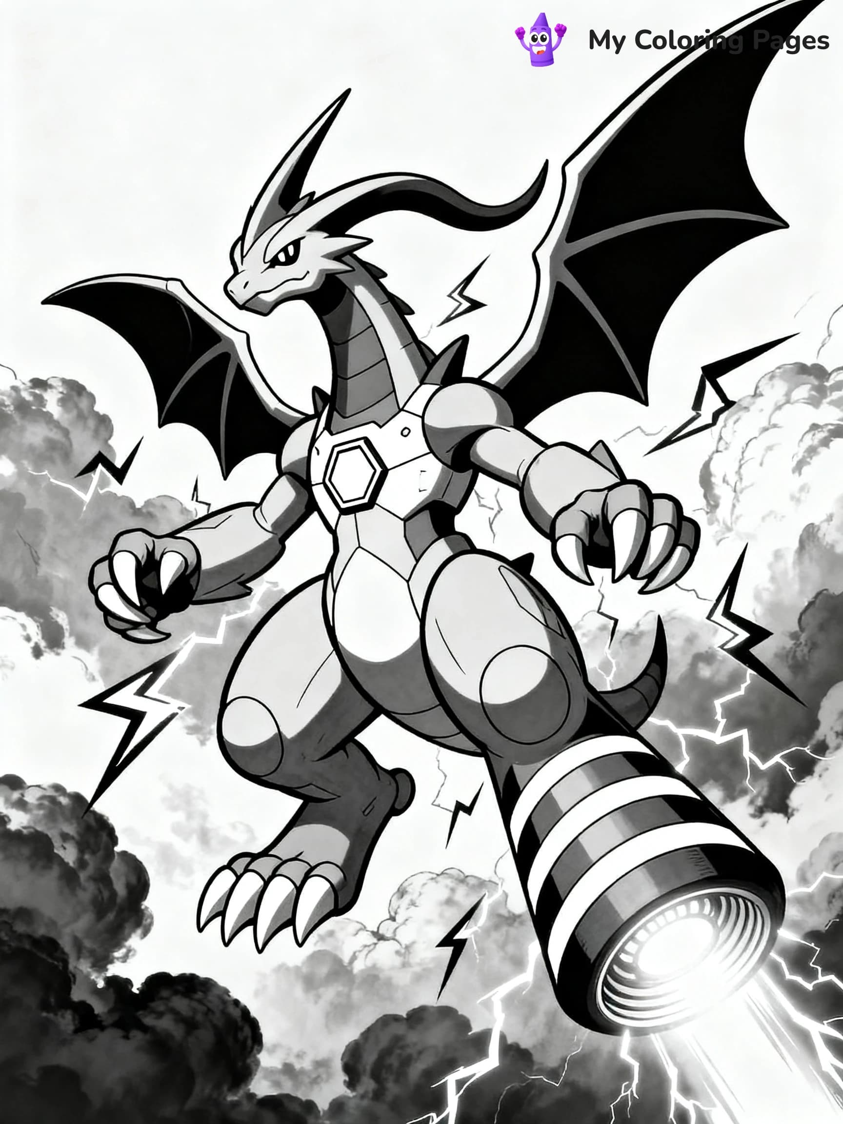 Zekrom Coloring Pages - 12