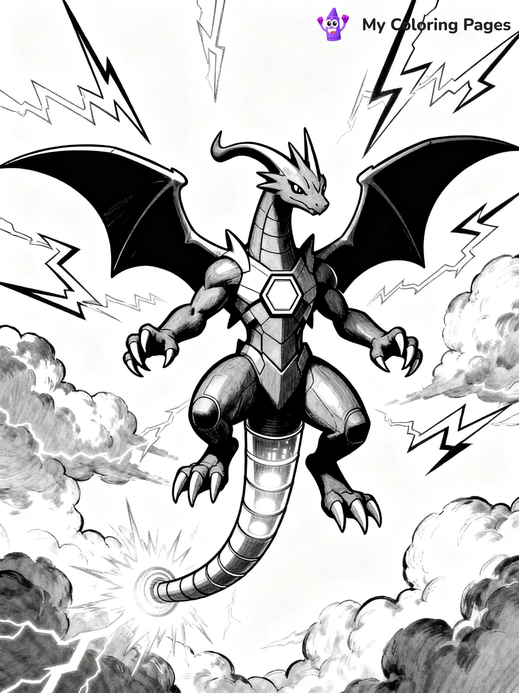 Zekrom Coloring Pages - 11