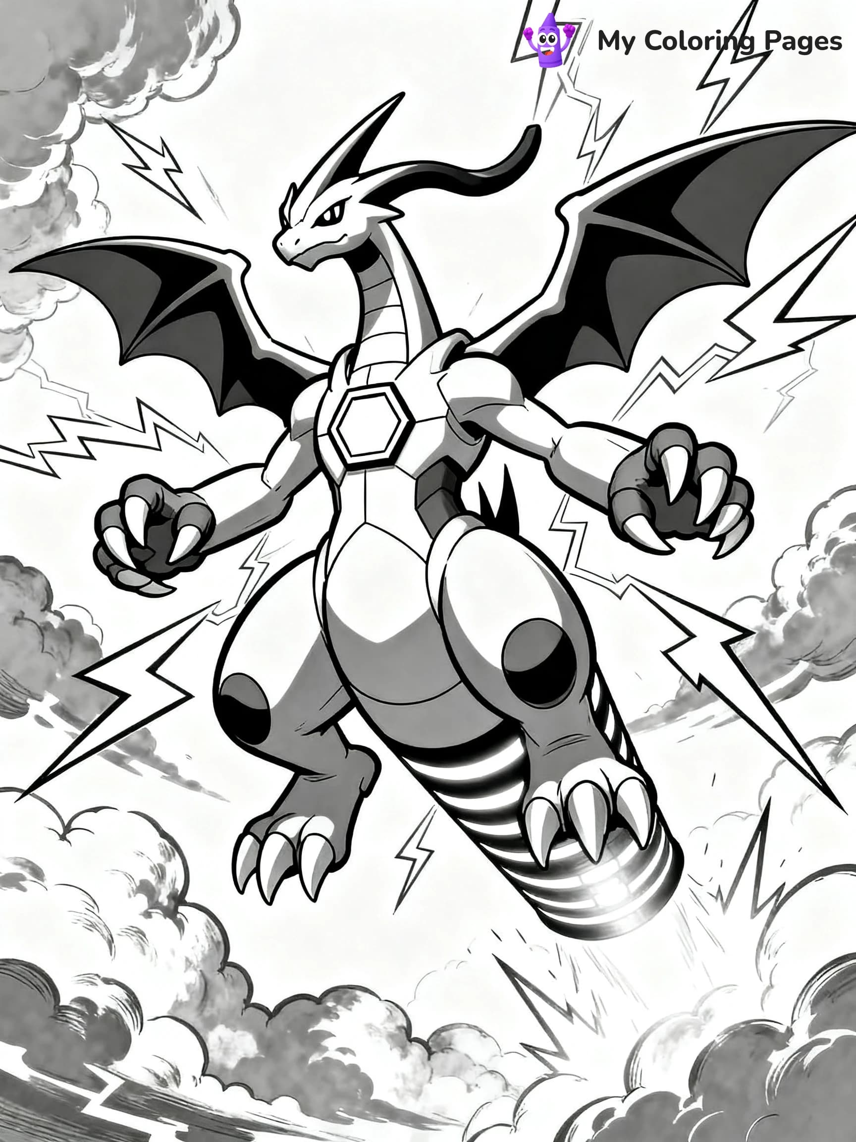Zekrom Coloring Pages - 10