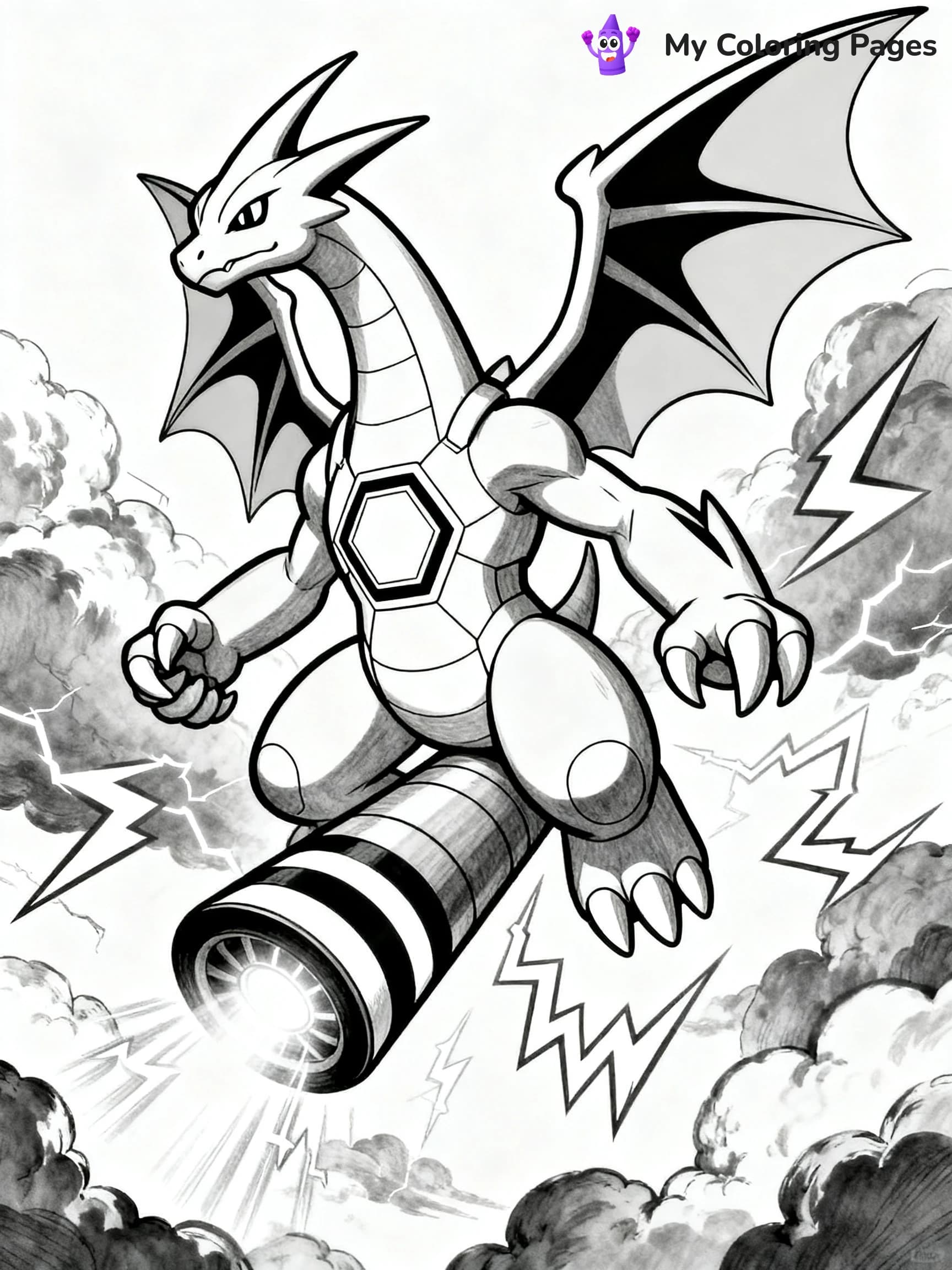 Zekrom Coloring Pages - 9