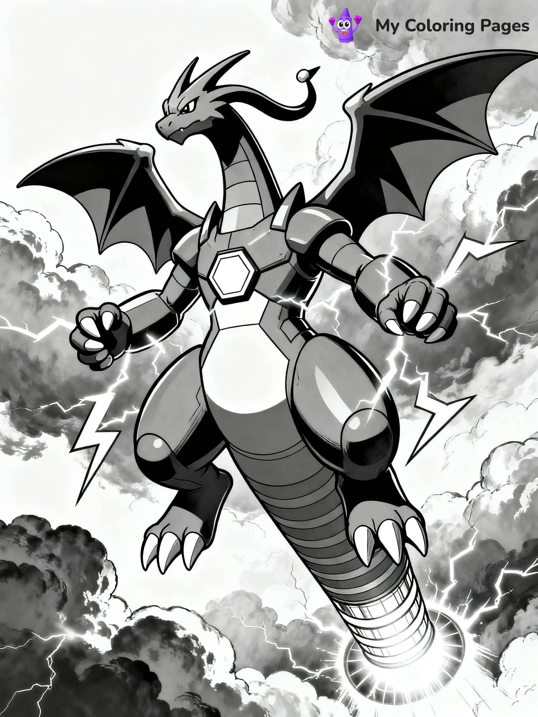 Zekrom Coloring Pages - 7